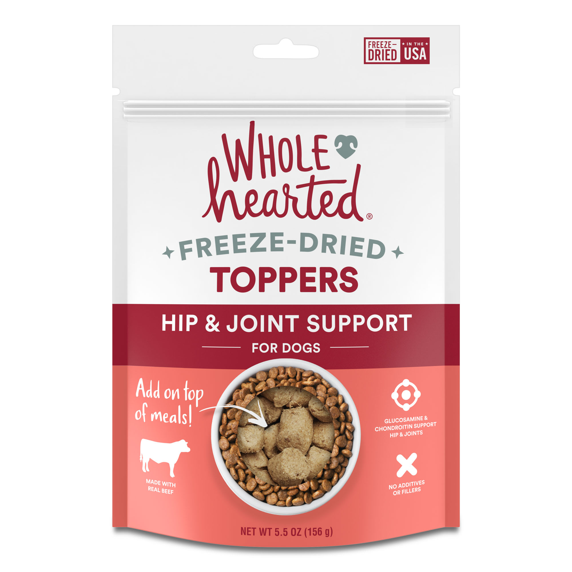 WholeHearted Freeze Dried Hip Joint Support Dog Food Toppers 1