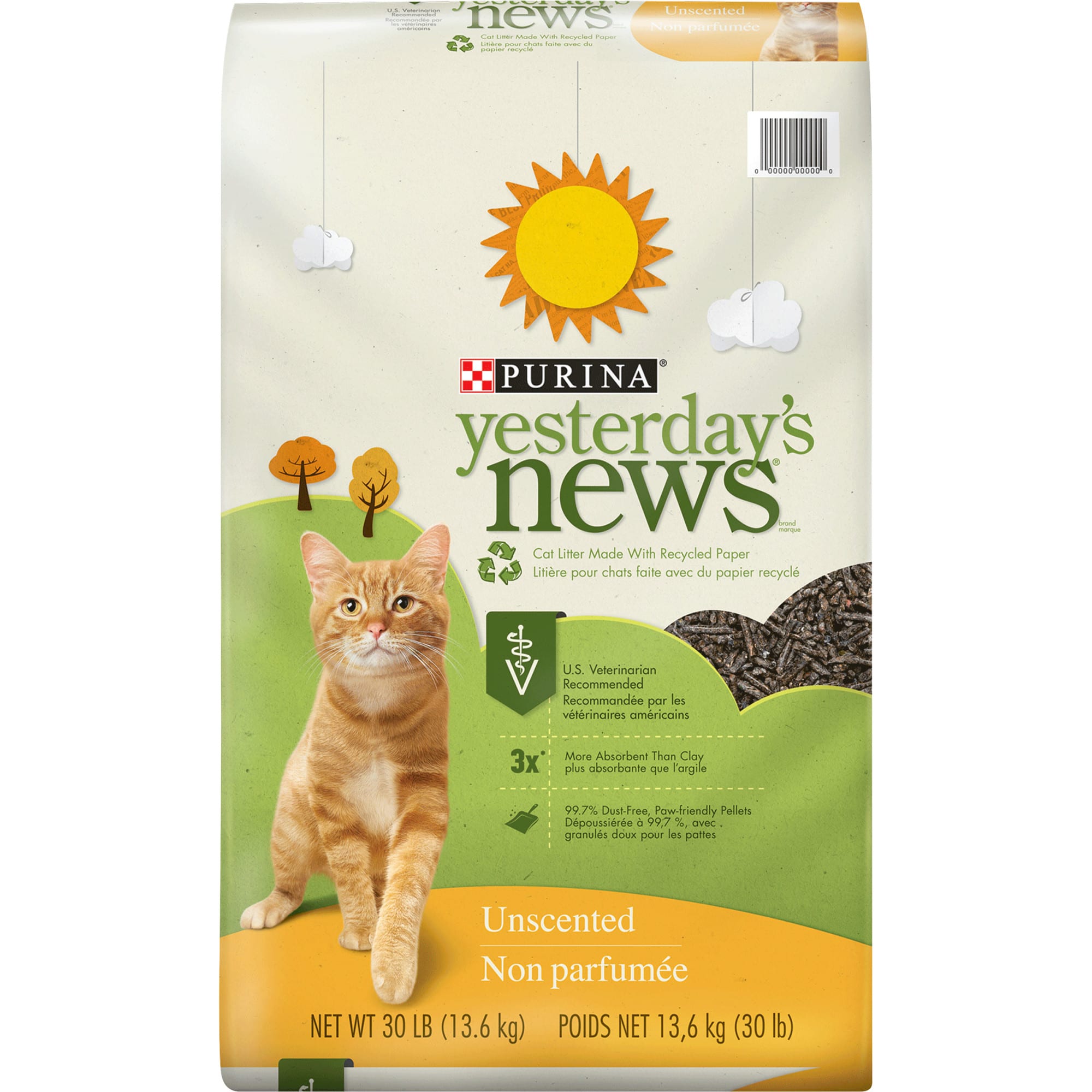 recycled paper cat litter