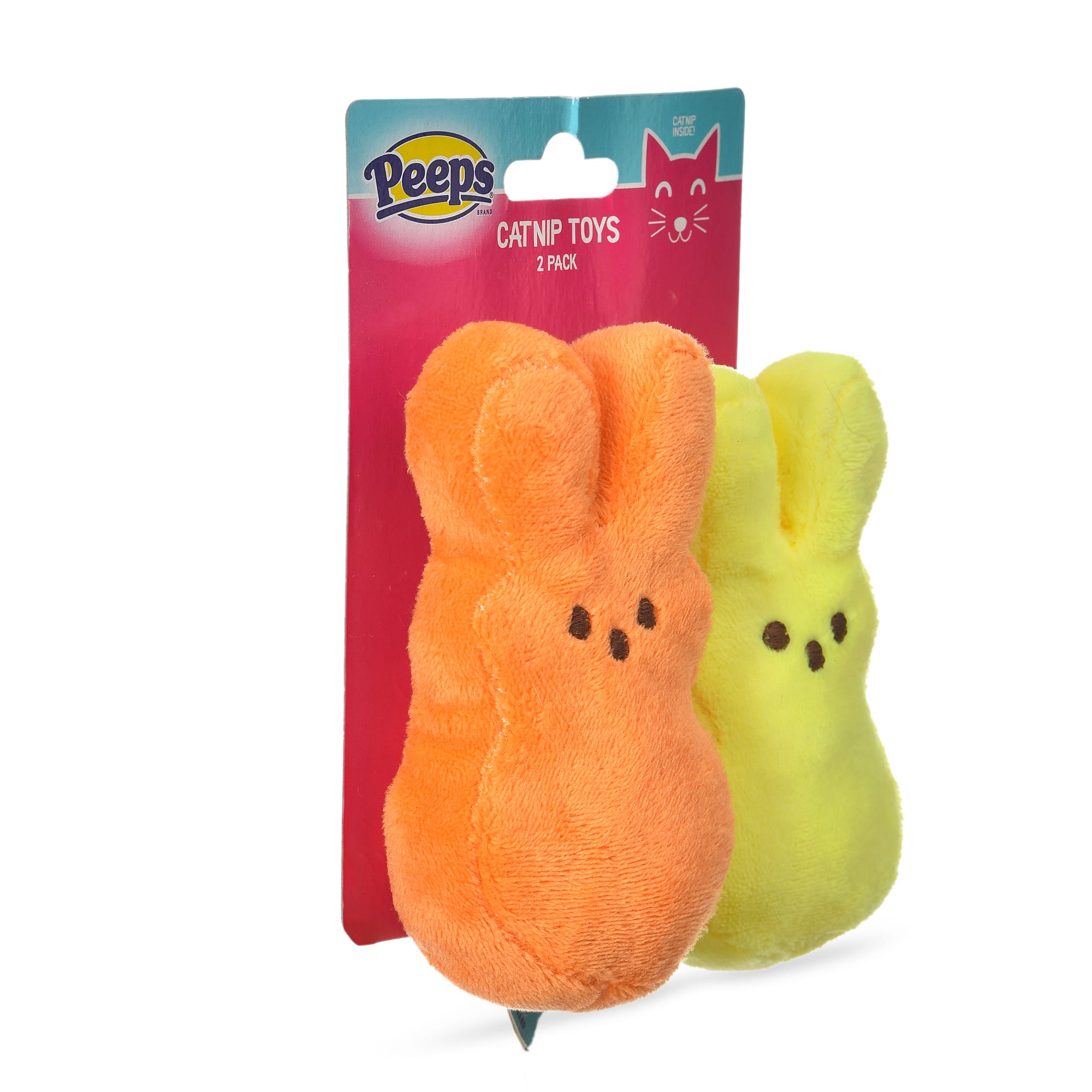 Peeps Mini Plush Bunny Dog Toy, 2 Pack (Pink & Purple)