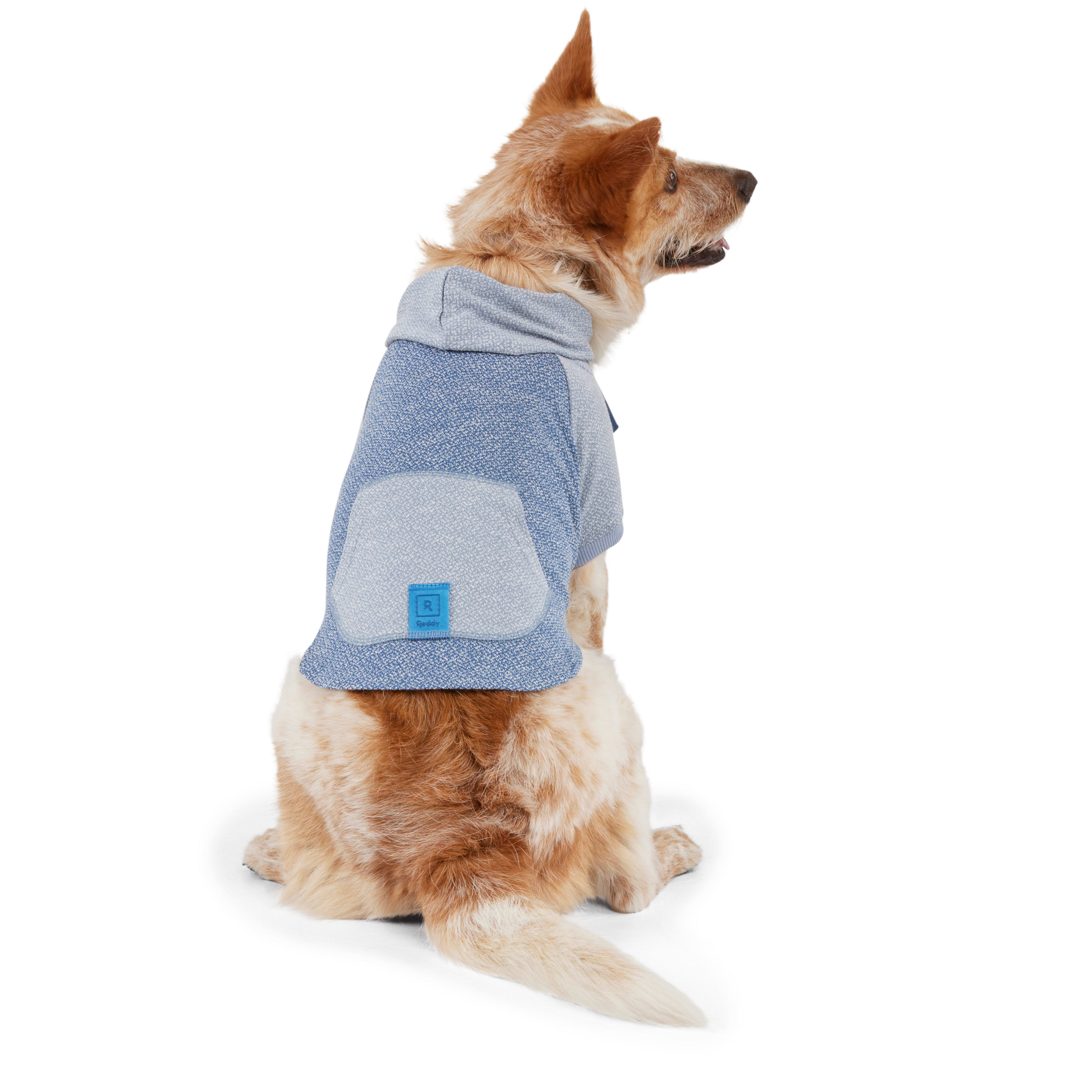 Reddy Blue Textured Knit Dog Hoodie, XSmall & EcoFriendly