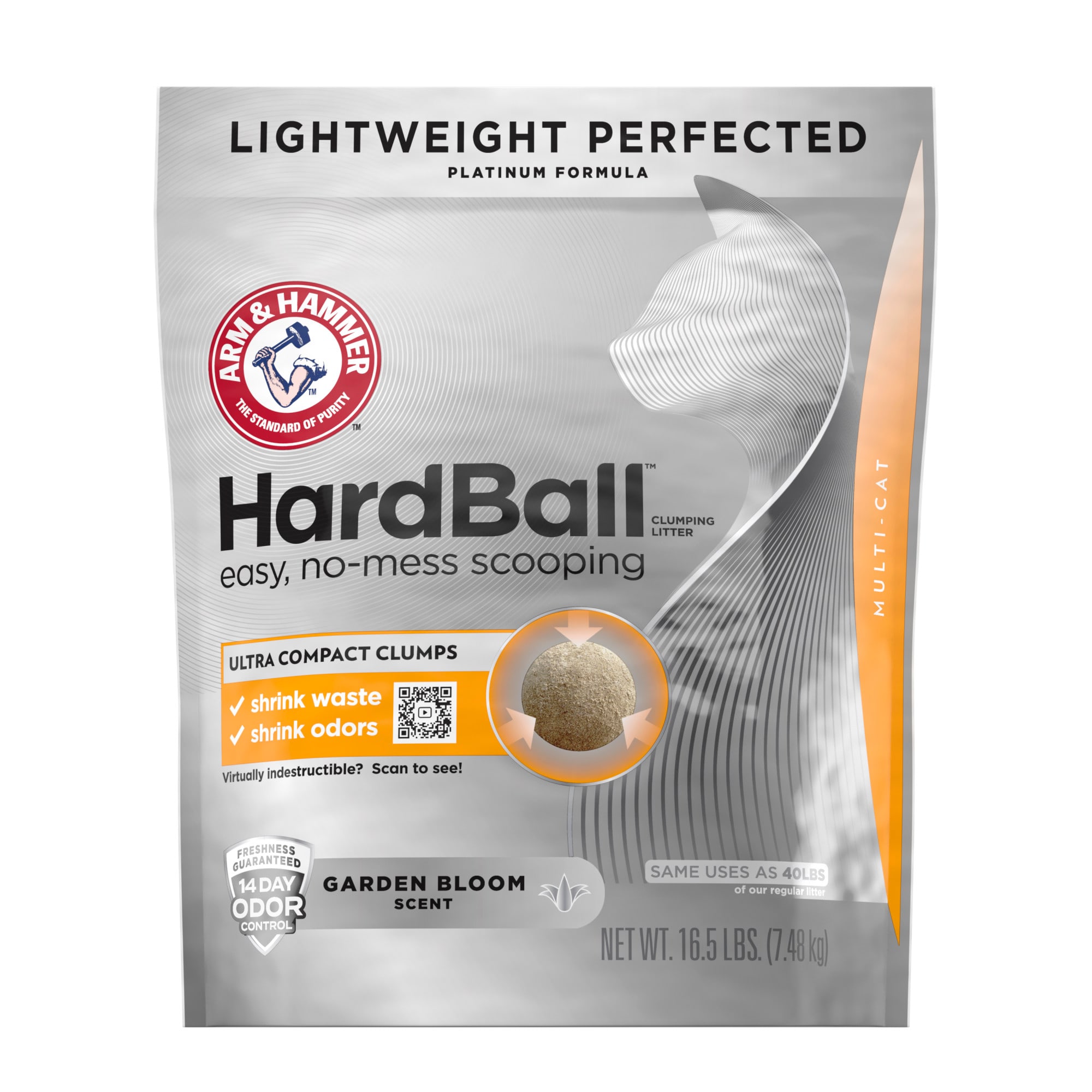 Arm & Hammer Hardball Lightweight Platinum Scented Garden Bloom