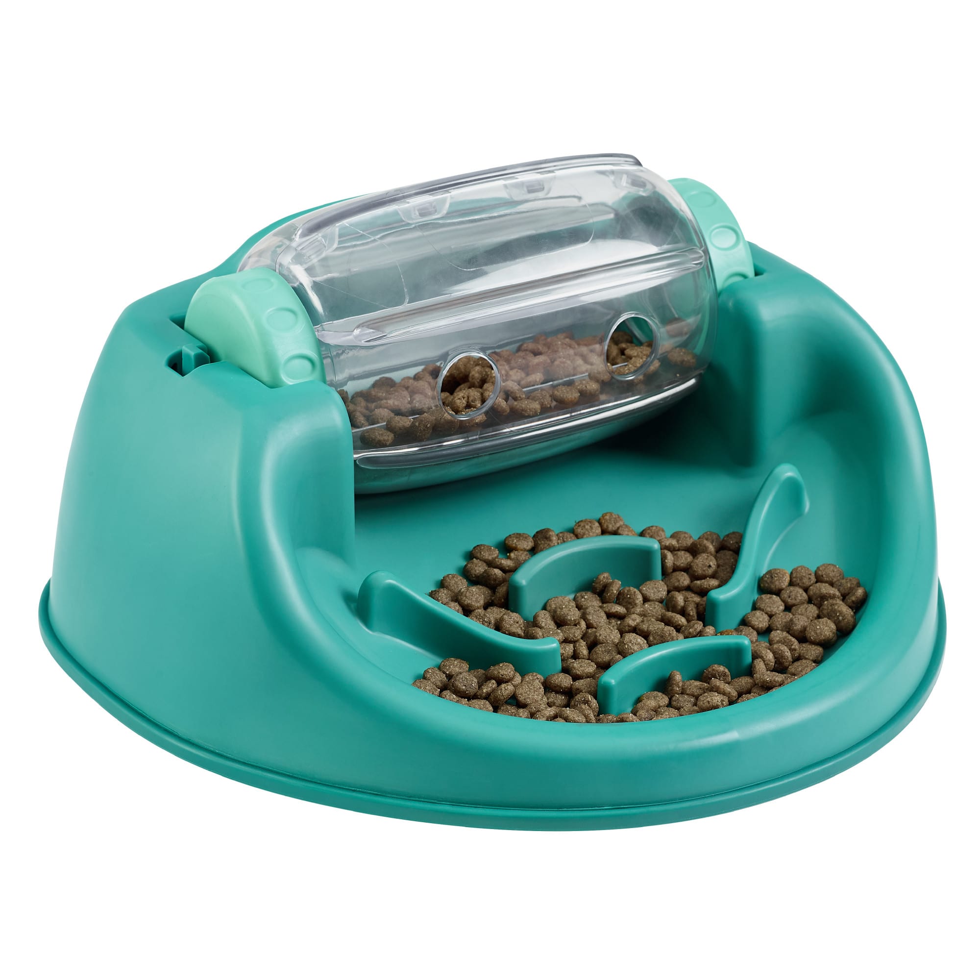 Outward Hound Green Spin N' Eat Food Puzzle Feeder Dog Bowl, 2 Cups, One Size Fits All, Green