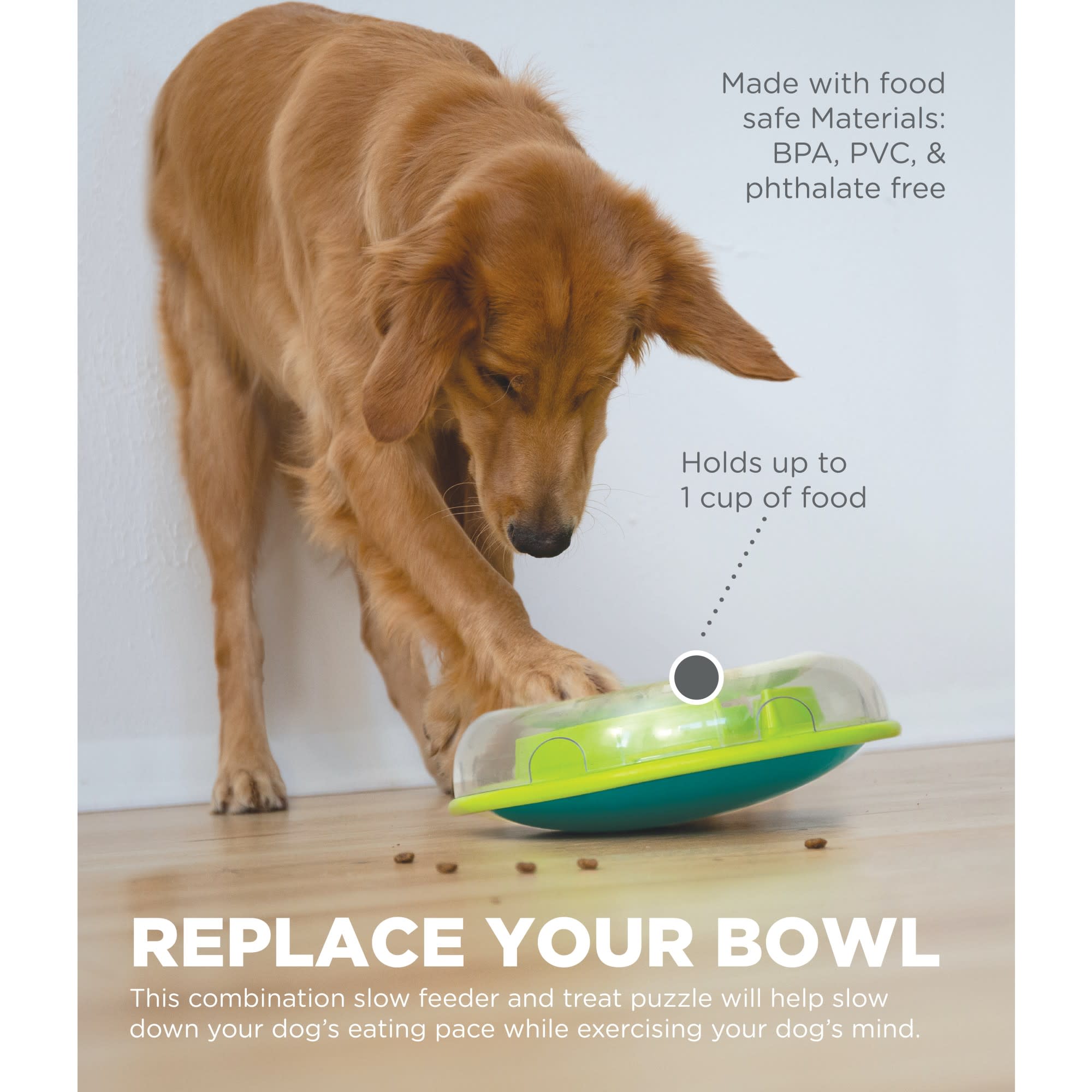 CheerMaker Slow Feeder Dog Bowl,Pet Feeder No Choking Slow  Feeders,Interactive Bloat Stop Dog Cat