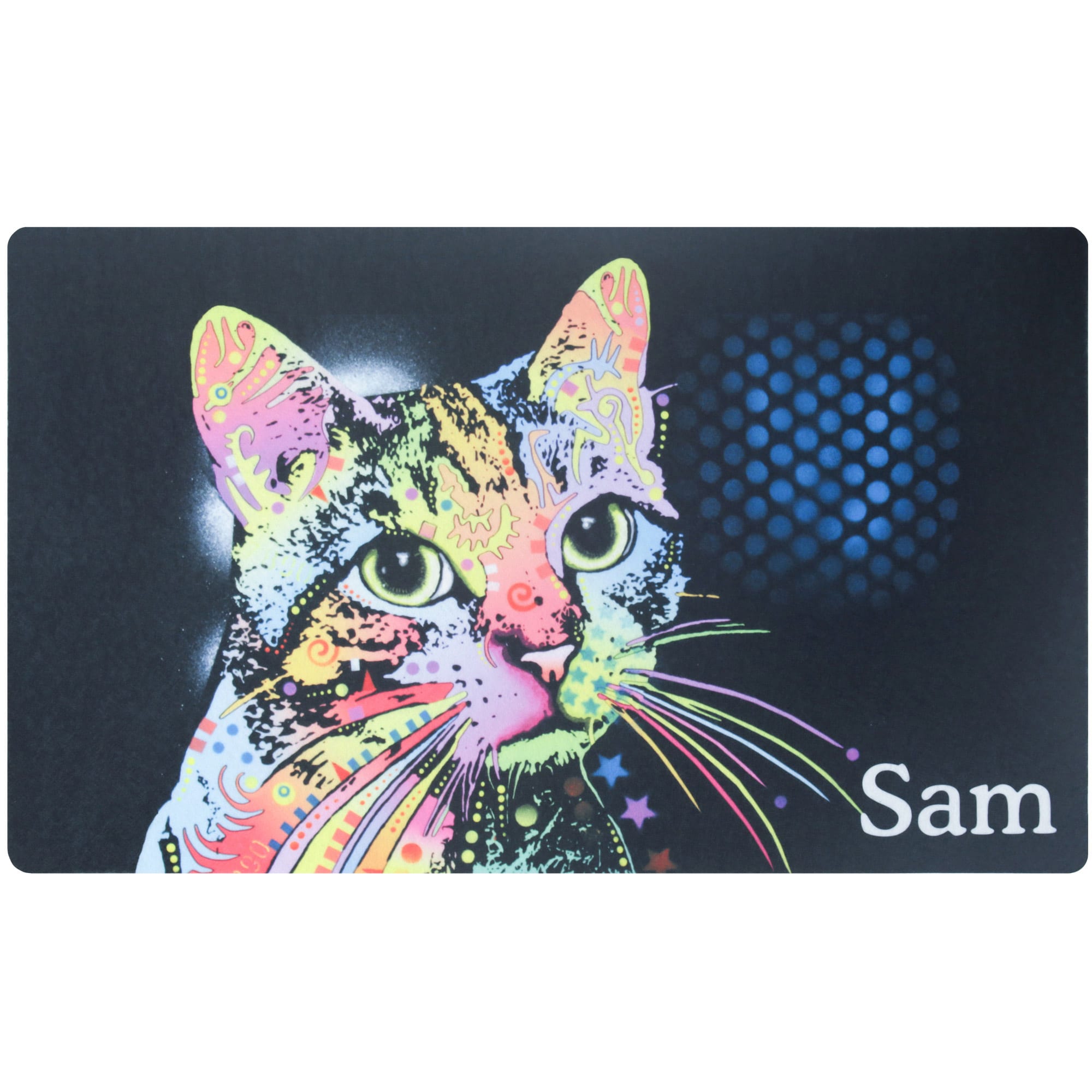 Drymate Dean Russo Catillac New Personalized Cat Feeding Mat, 12" L X