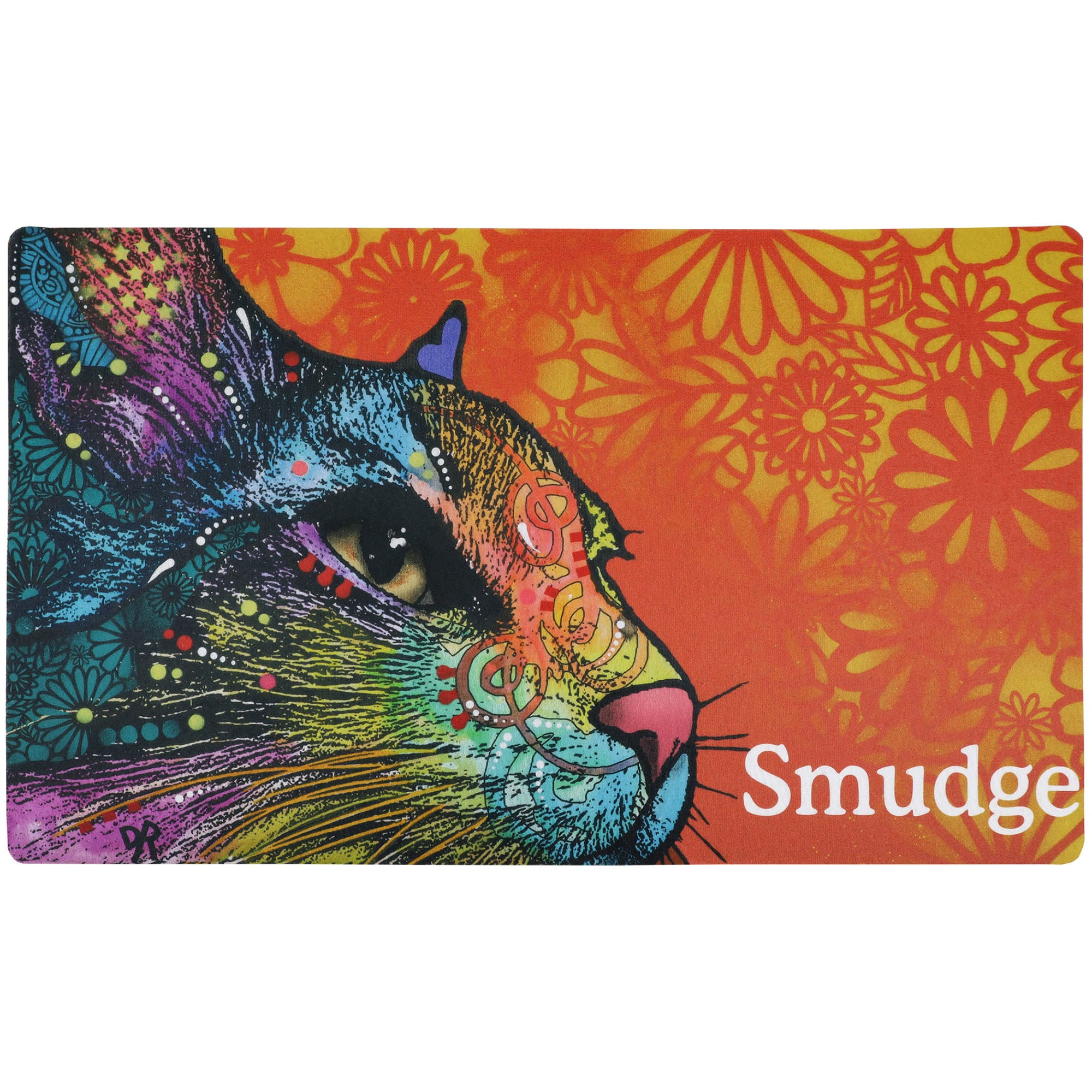 Drymate Dean Russo Smudge Personalized Cat Feeding Mat, 12" L X 20" W X