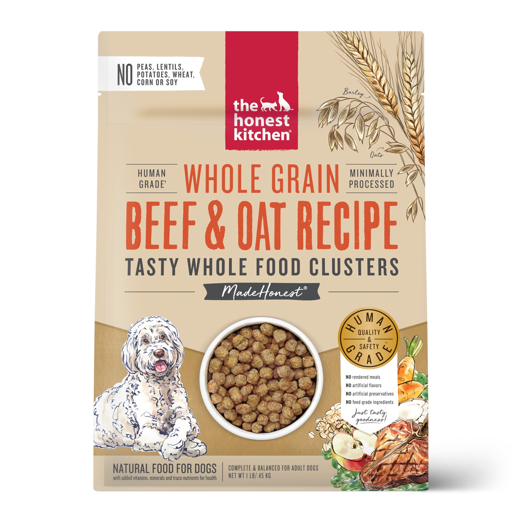 Whole Grain Beef Oat Dry Dog Food