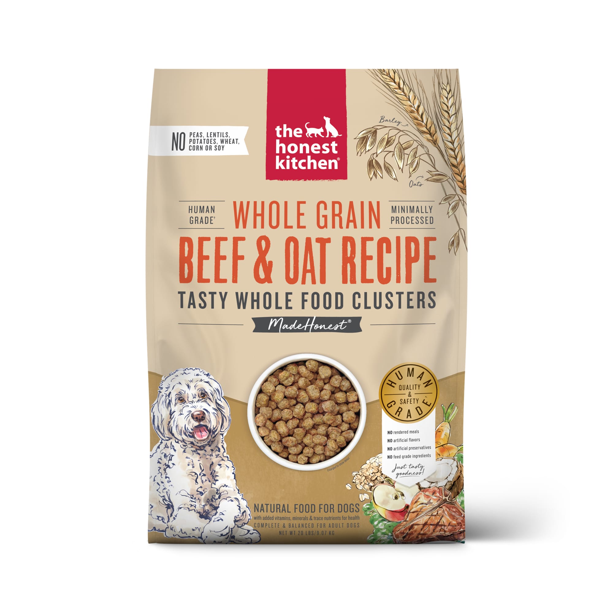 The Honest Kitchen Whole Food Clusters Whole Grain Beef Oat Dry Dog Food 20 lbs. Petco