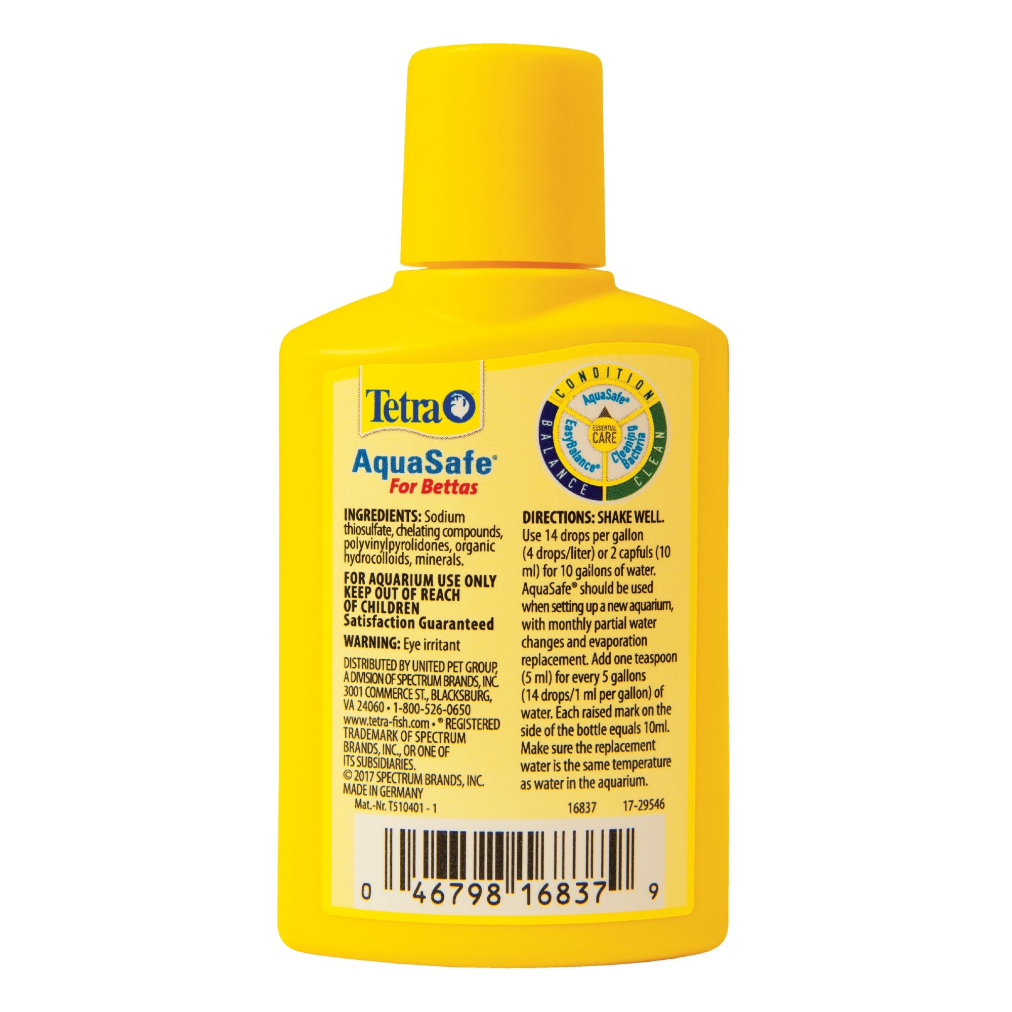 TETRA AquaSafe Aquarium Water Conditioner, 1.69-oz bottle 