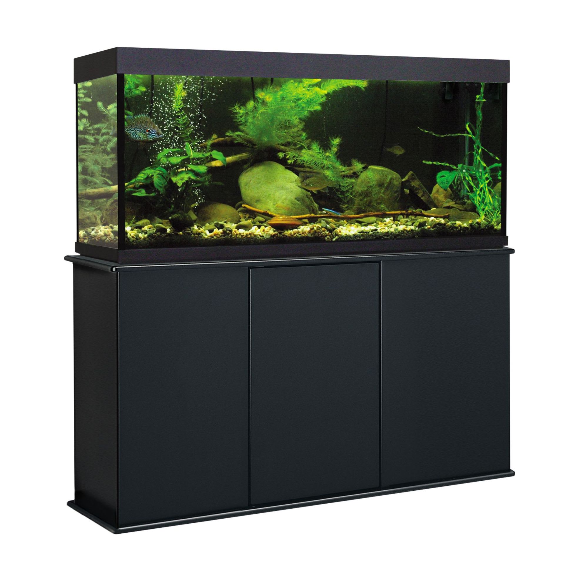 Aquatic Fundamentals Black 55 65 Gallon Wood Aquarium Stand Petco