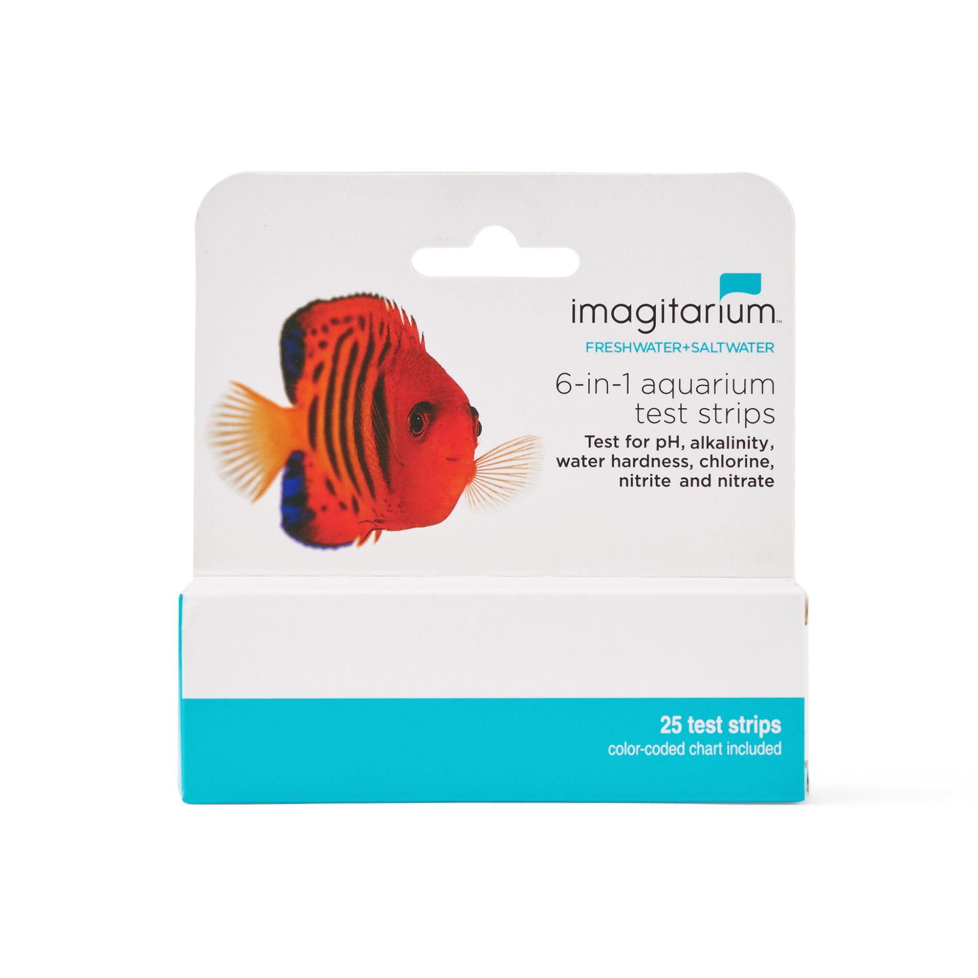 Imagitarium 6-IN-1 Aquarium Test Strips, Medium, 25 Count