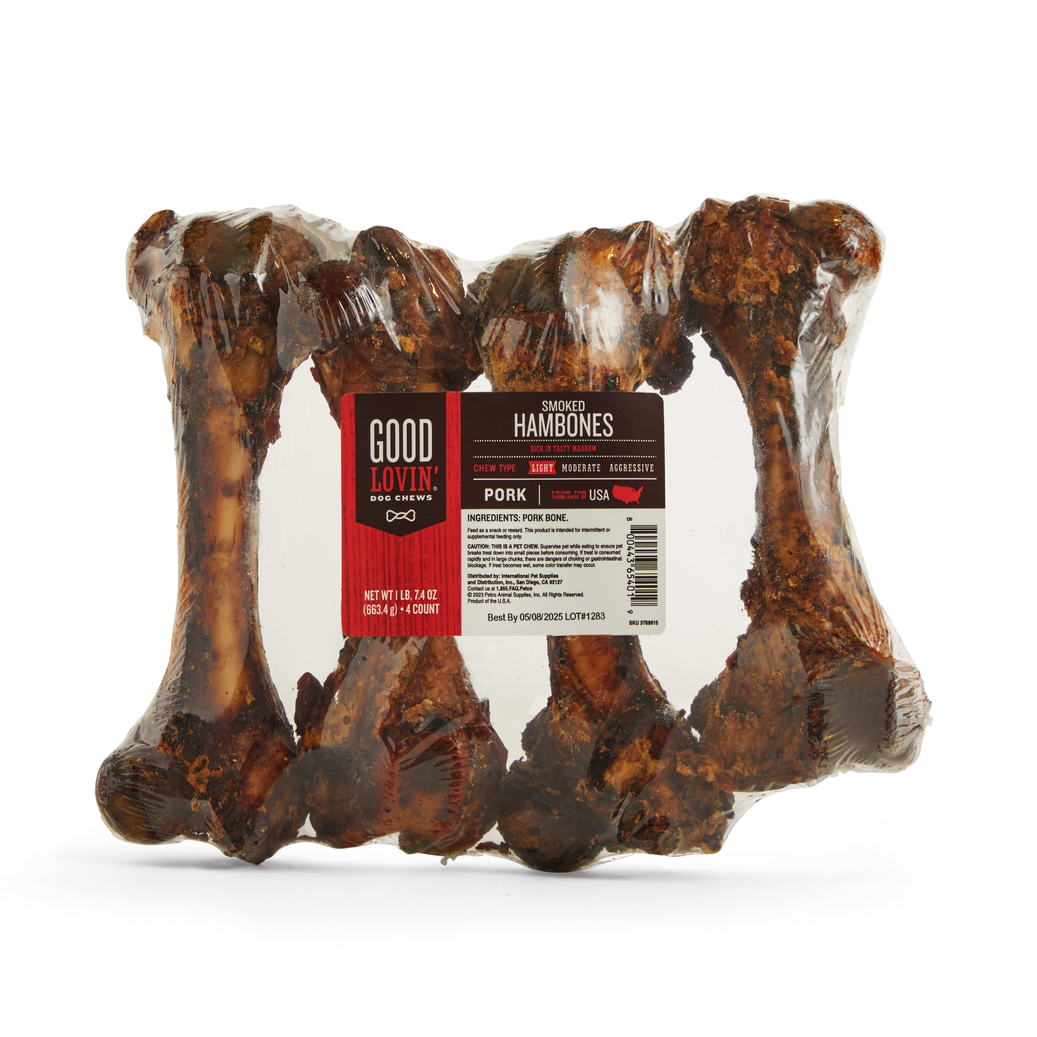 Good Lovin Smoked Hambone Dog Chew 23.4 oz. Count of 4 Petco