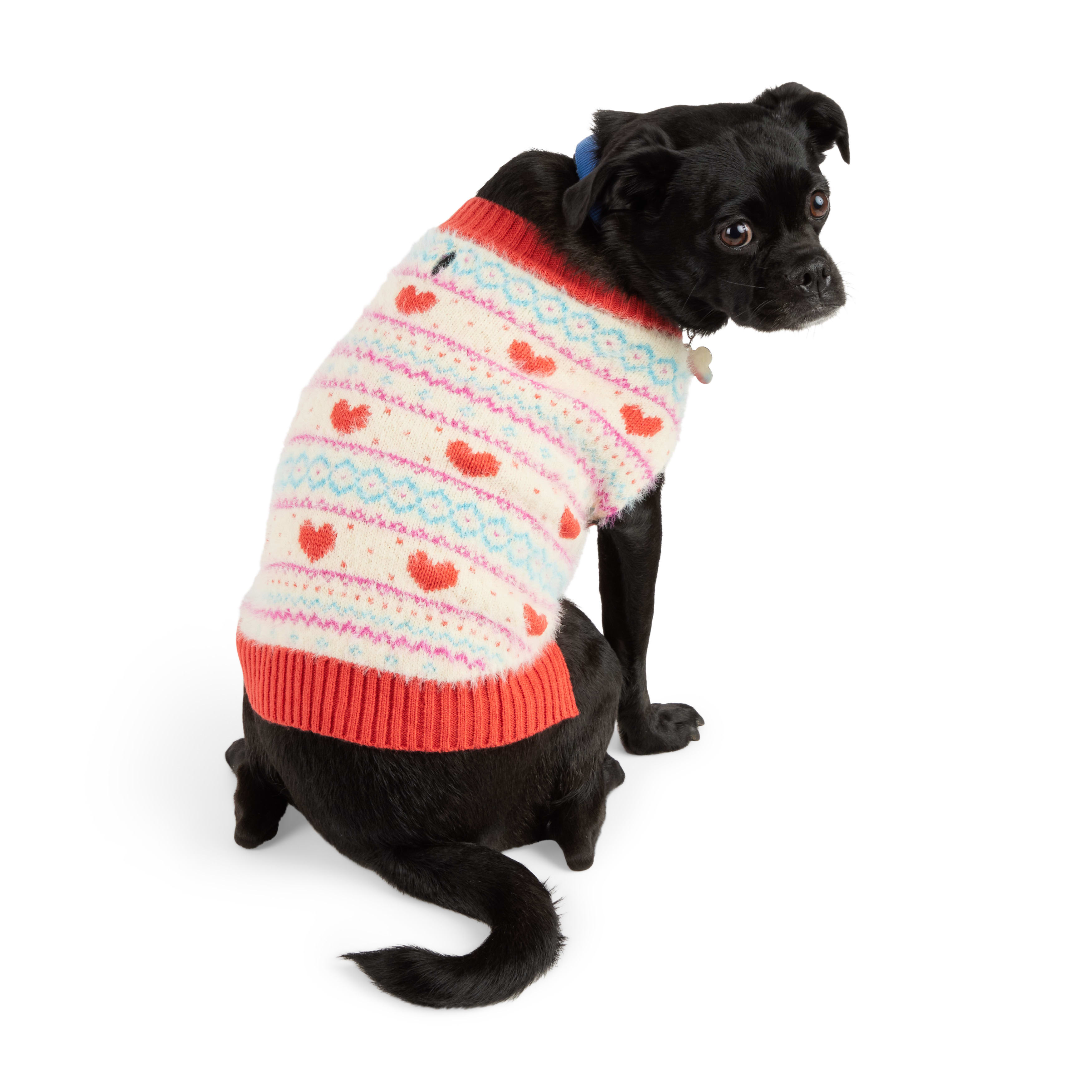 Valentine sweaters for store dogs