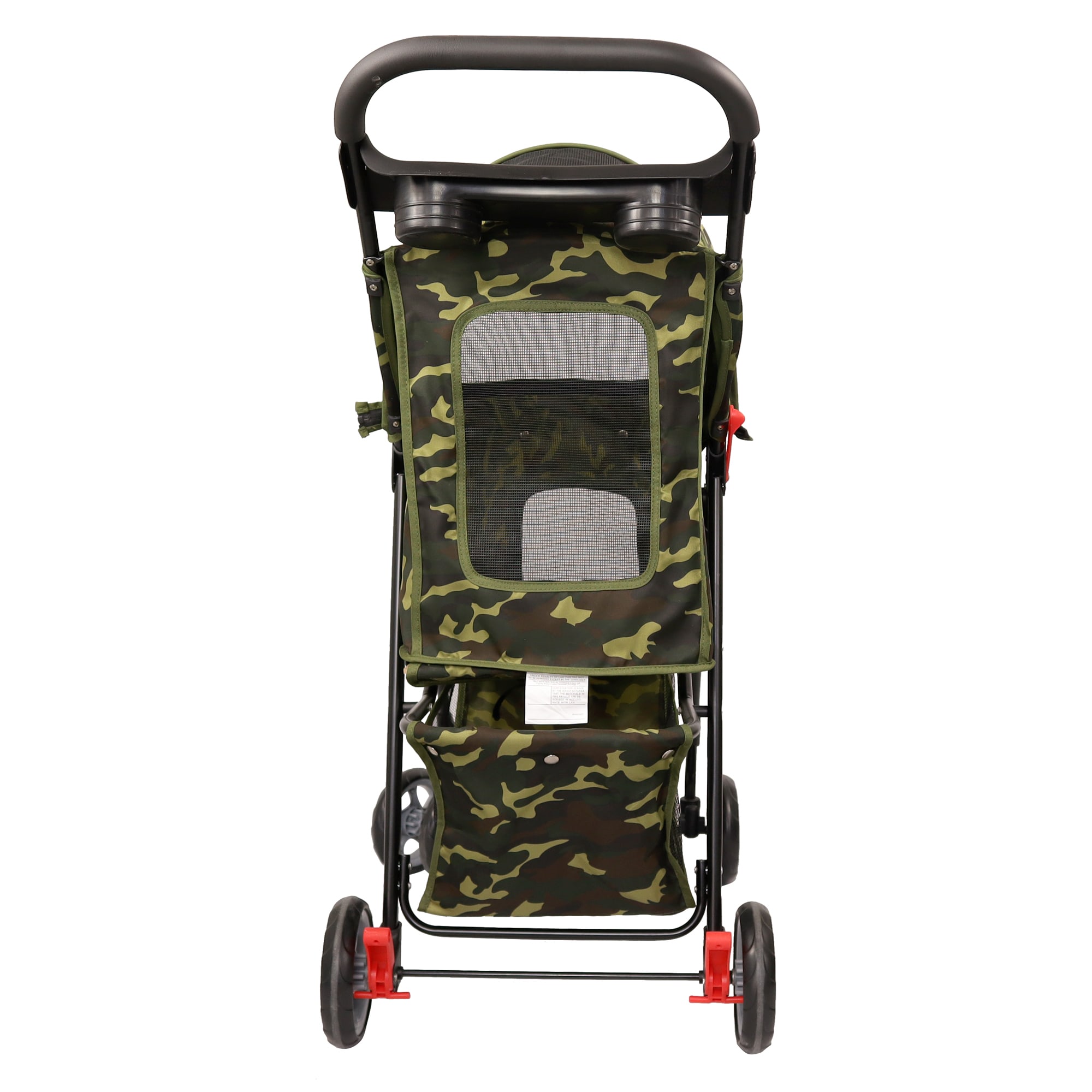 AmorosO Camo Green Pet Stroller with Easy Fold Swivel Wheels