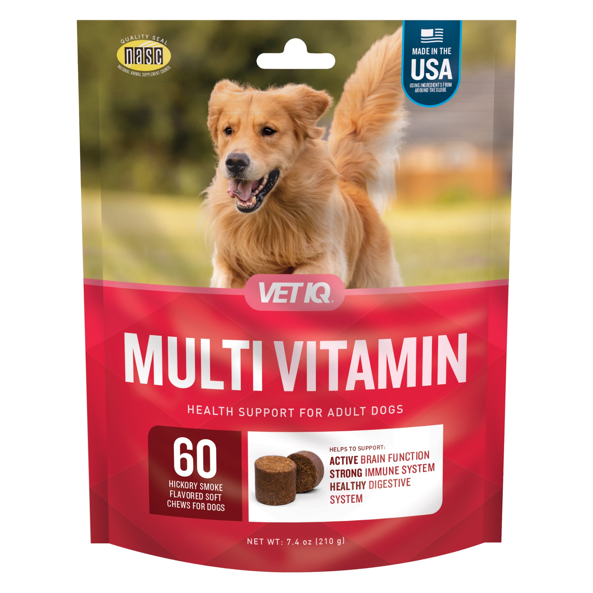 VetIQ Multivitamin Hickory Smoke Flavor Soft Chew for Dogs 7.4 oz. Count of 60 Petco