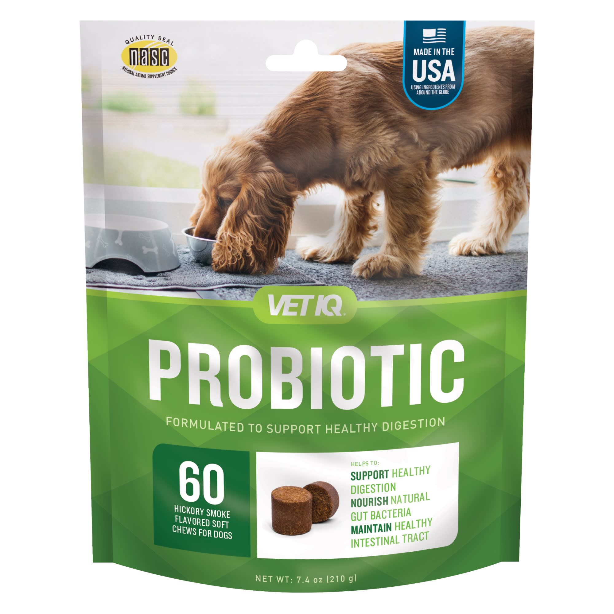 VetIQ Digestive Hickory Smoke Soft Chew for Dogs 7.4 oz. Count