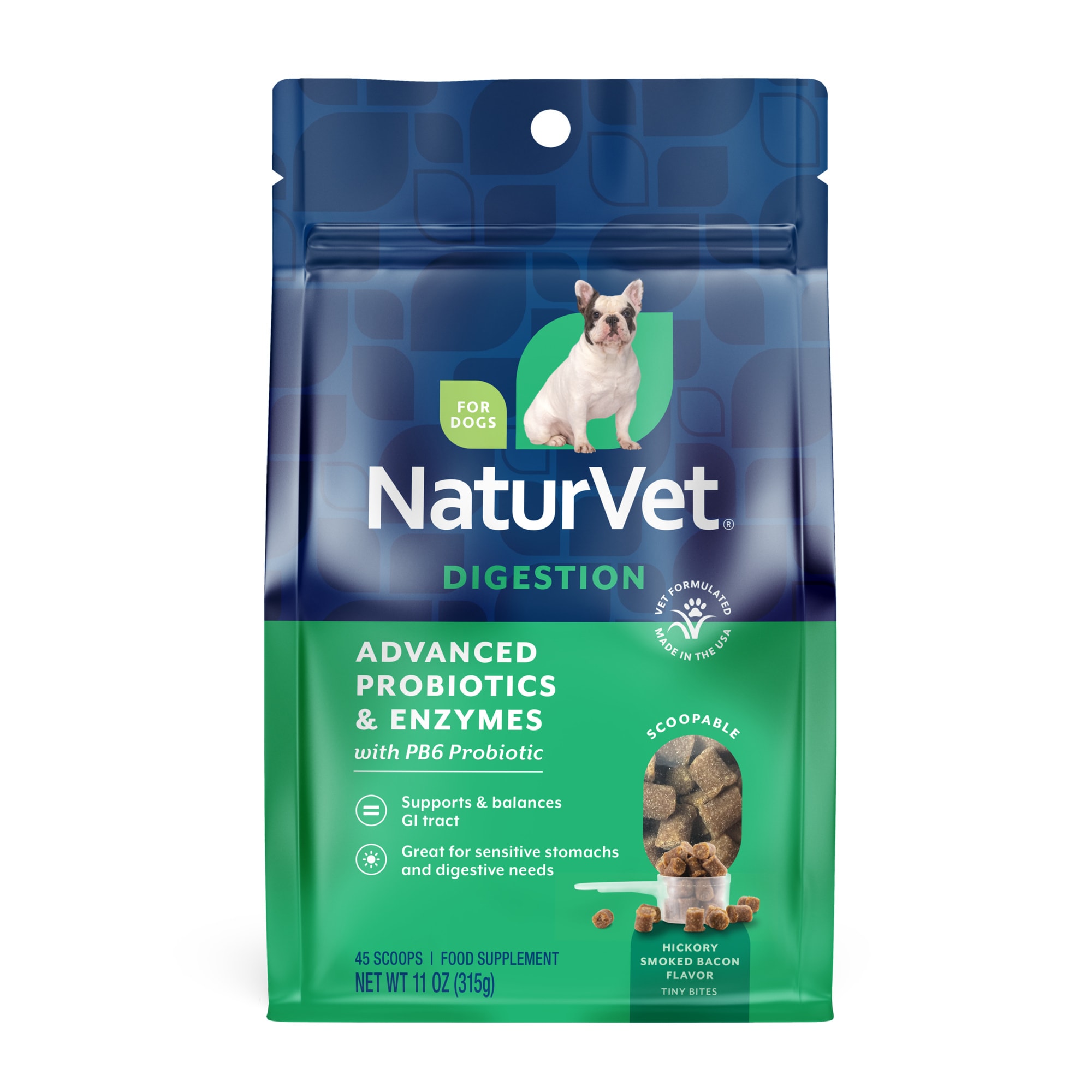 NATURVET SCOOPABLES ADVANCED PROBIOTICS & ENZYMES FOR DOGS CHEWS, 11 OZ ...