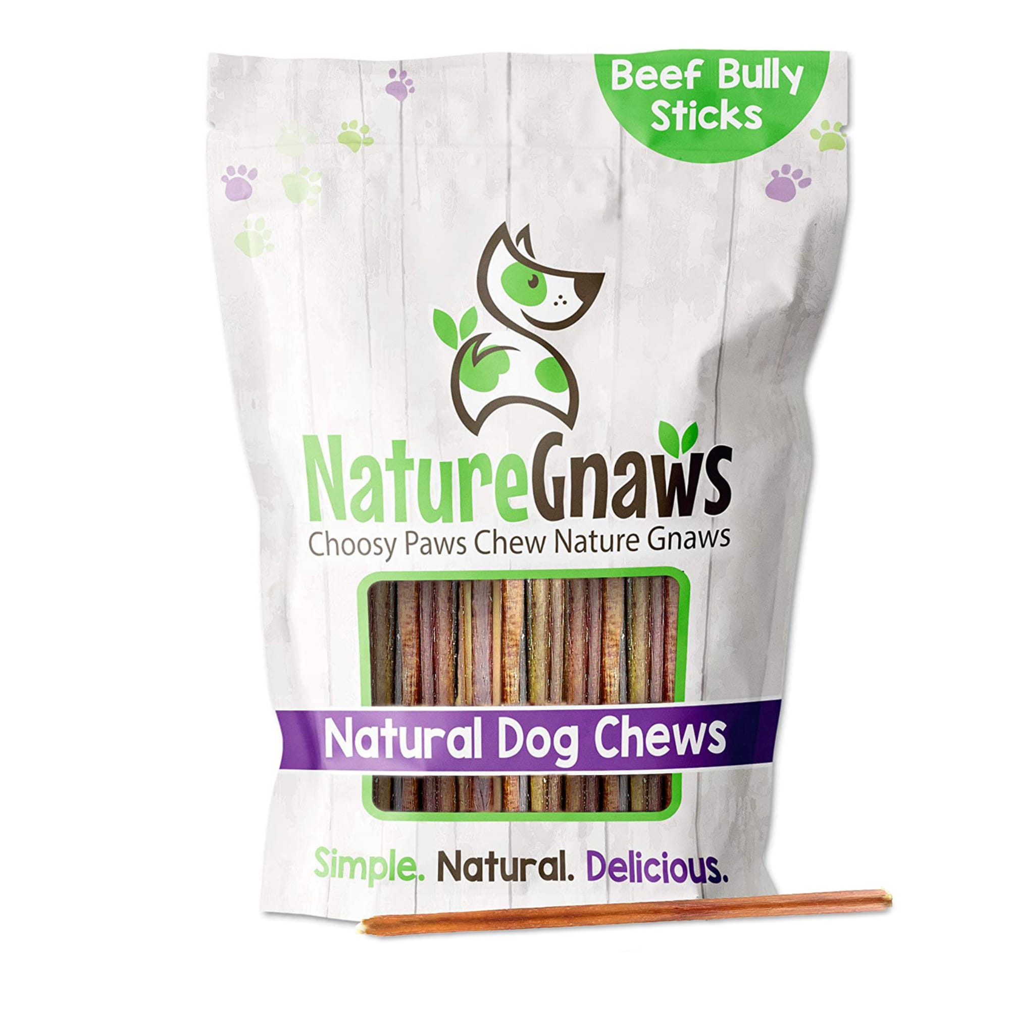 Nature Gnaws Natural Extra Thin Bully Sticks Small Dog Chews Count of 50 Petco