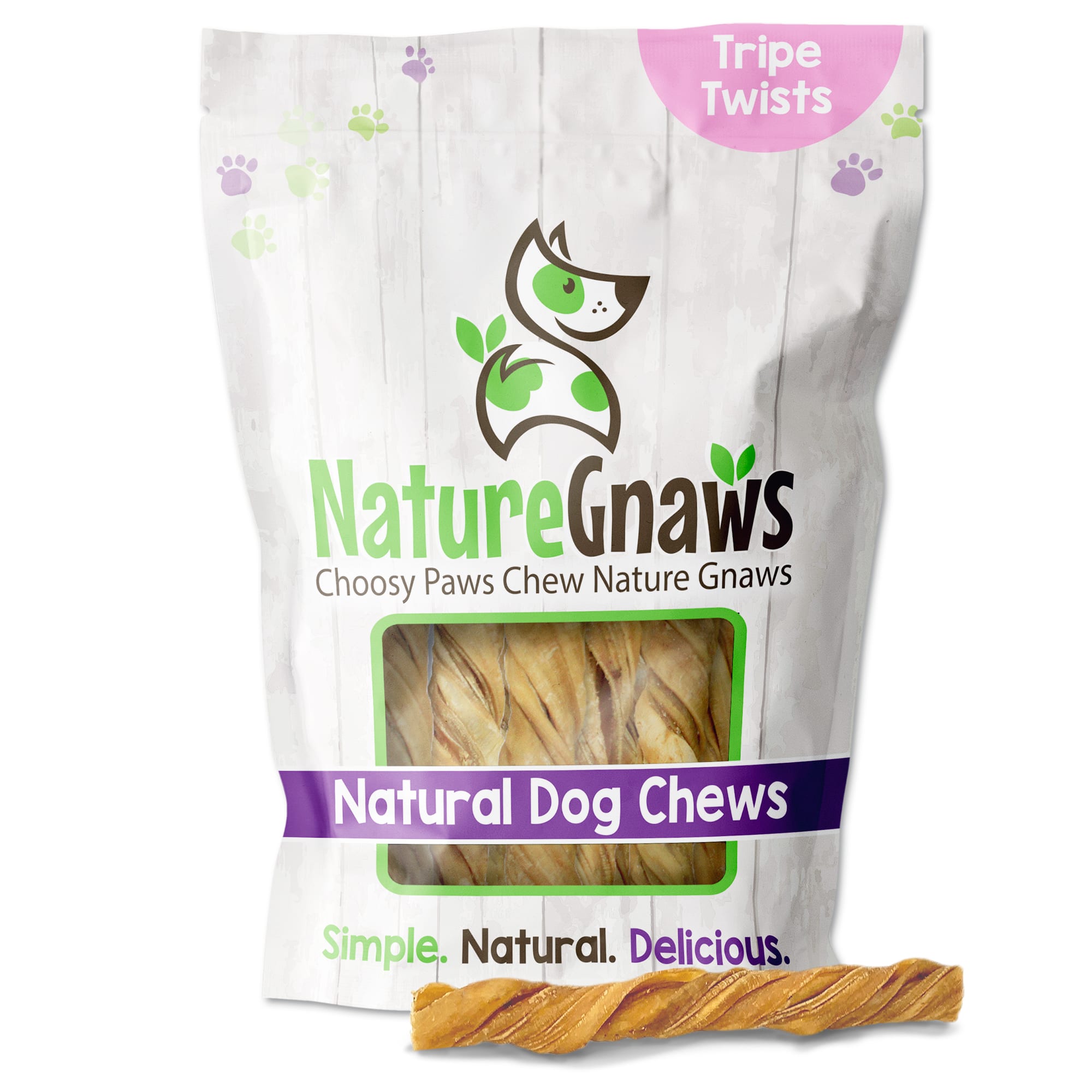 Nature Gnaws Natural Beef Tripe Twist Dog Chews, Count of 10 | Petco