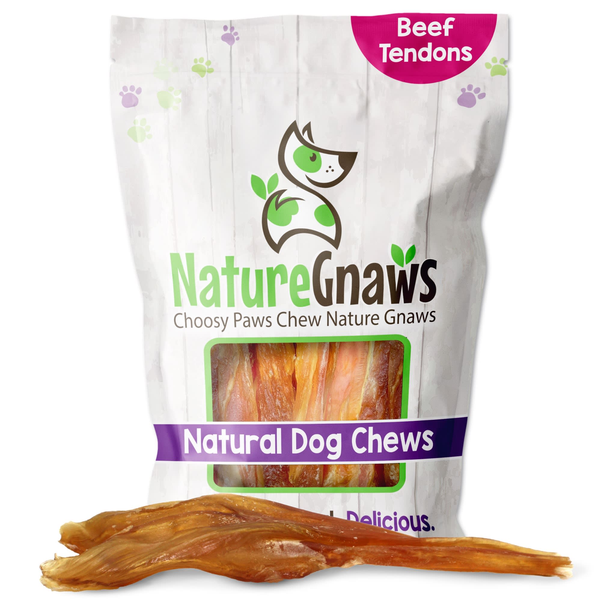 Nature Gnaws Beef Tendon Dog Chews 8 oz All Natural Grain Free