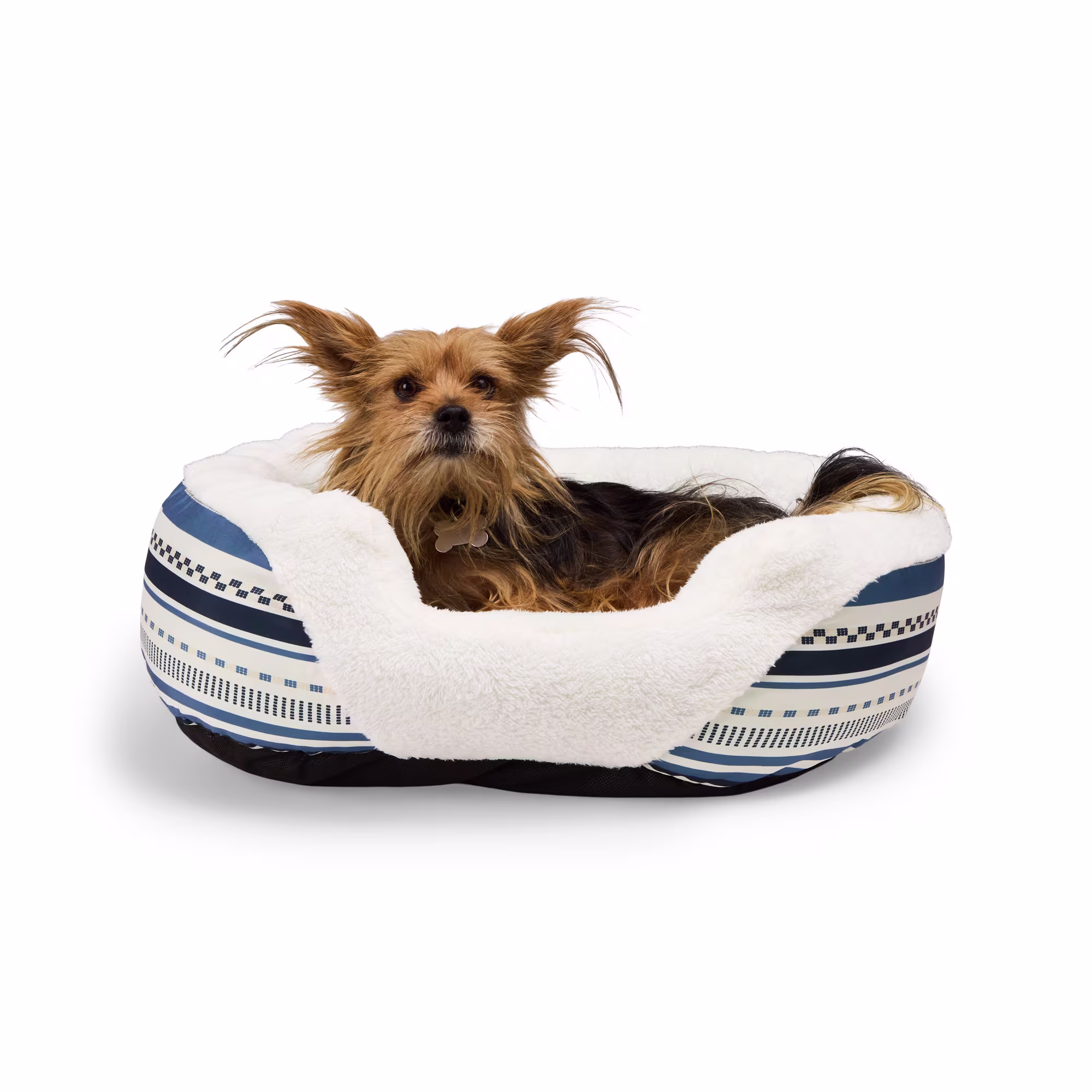 EveryYay Navy Stripe Cuddler Pet Bed, 23