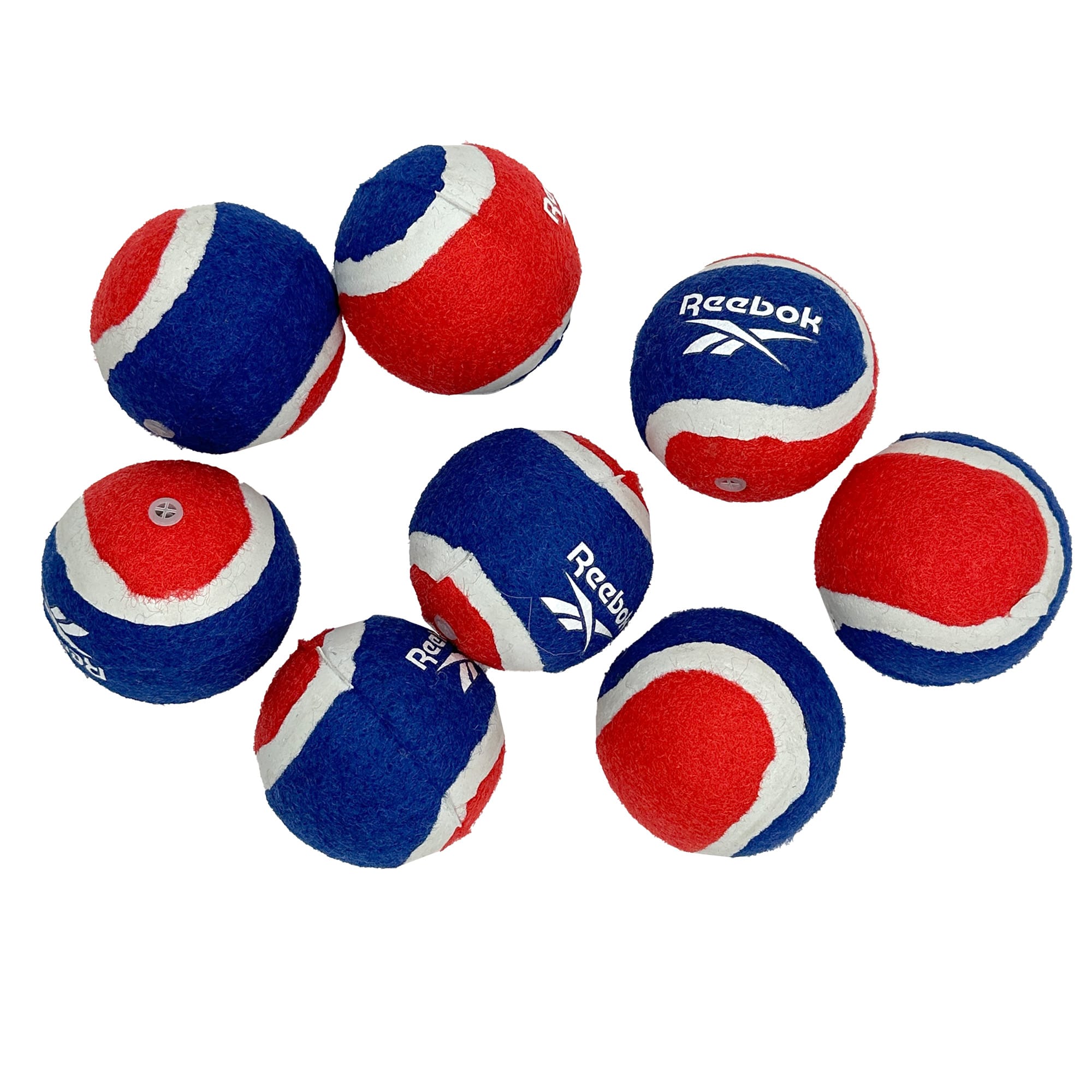 Reebok Blue & Red Mini Tennis Ball Dog Toy, Large Petco