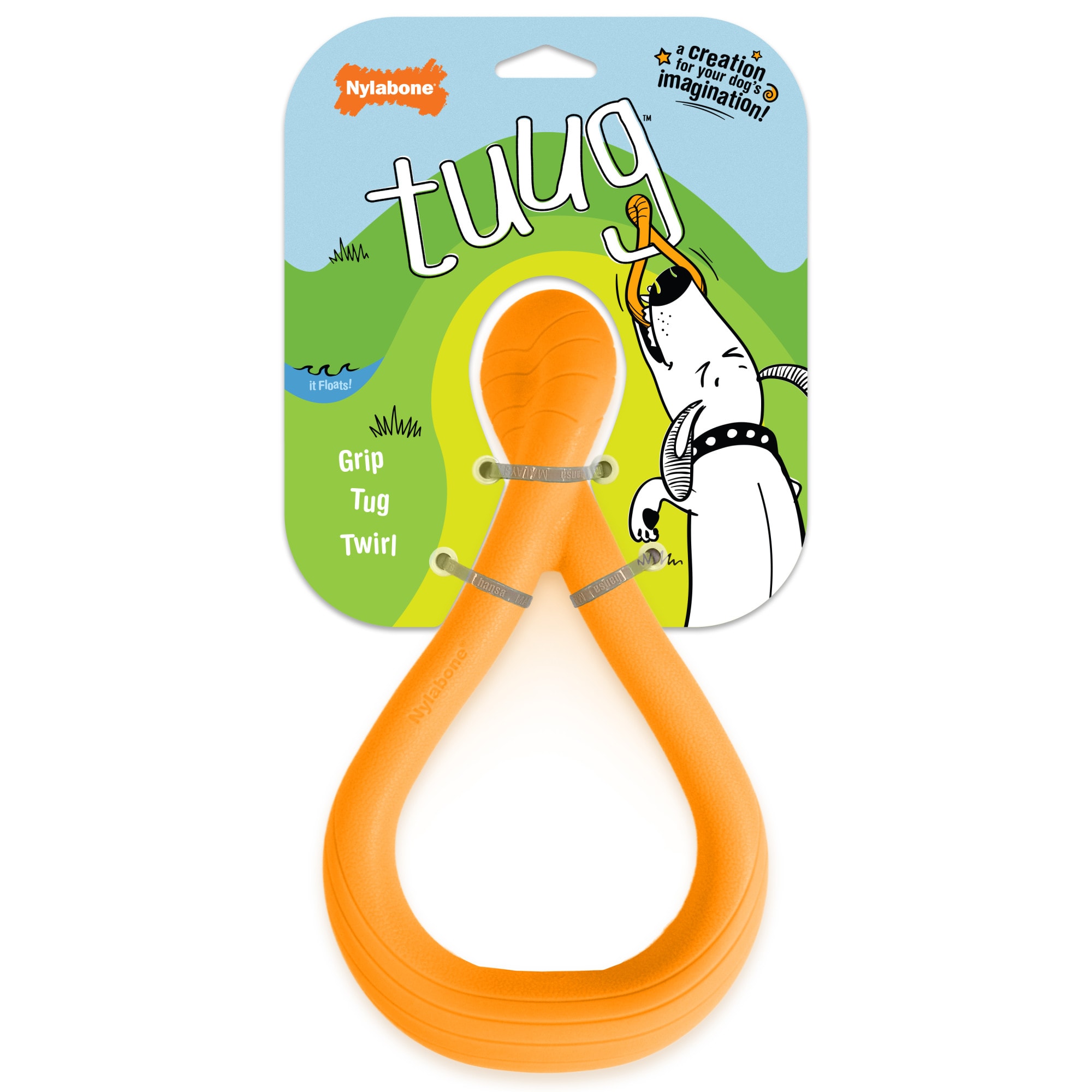 Nylabone Orange Creative Play TUUG Interactive Dog Toys, Large Petco