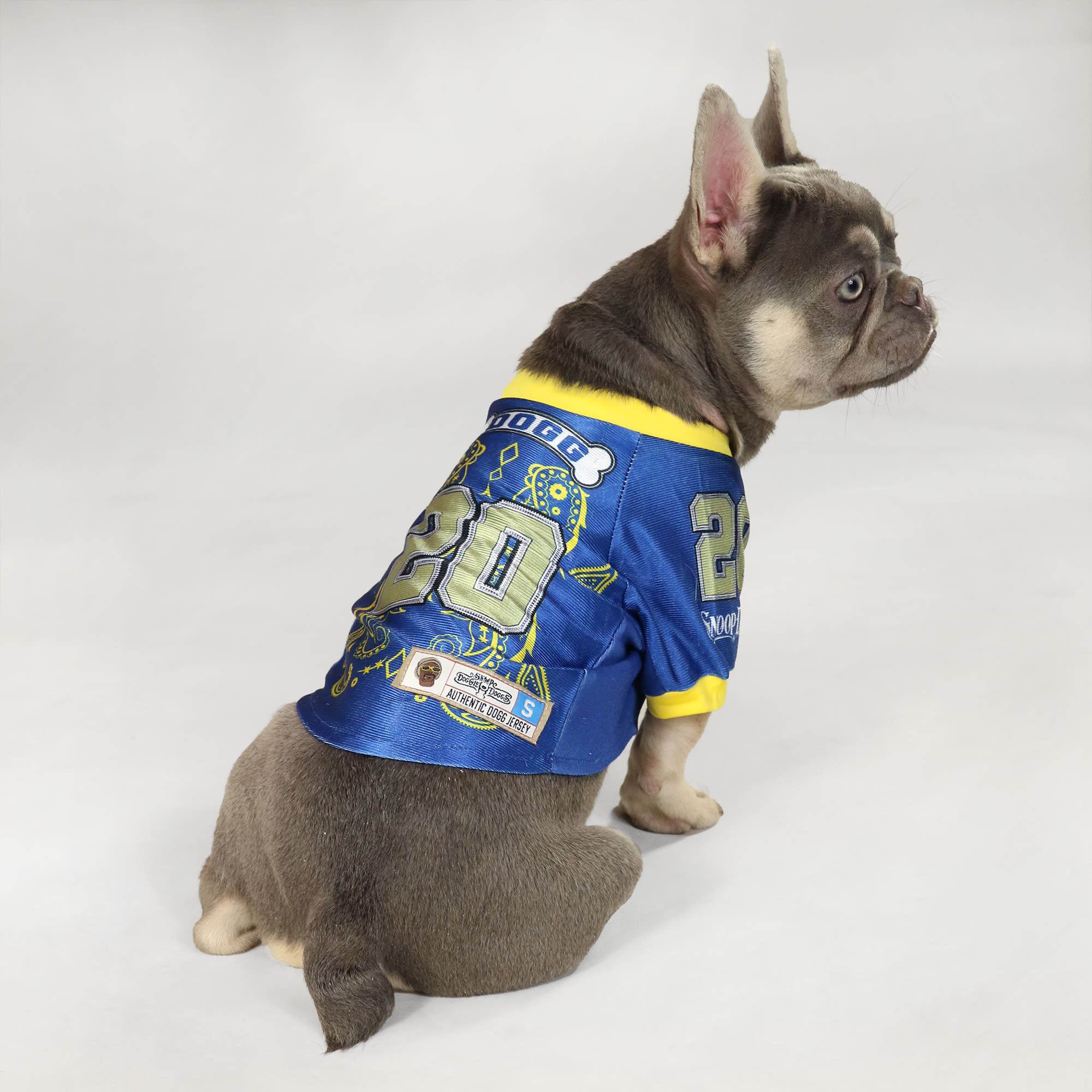 Snoop Doggie Doggs Blue Halftime Deluxe Pet Jersey, XSmall Petco