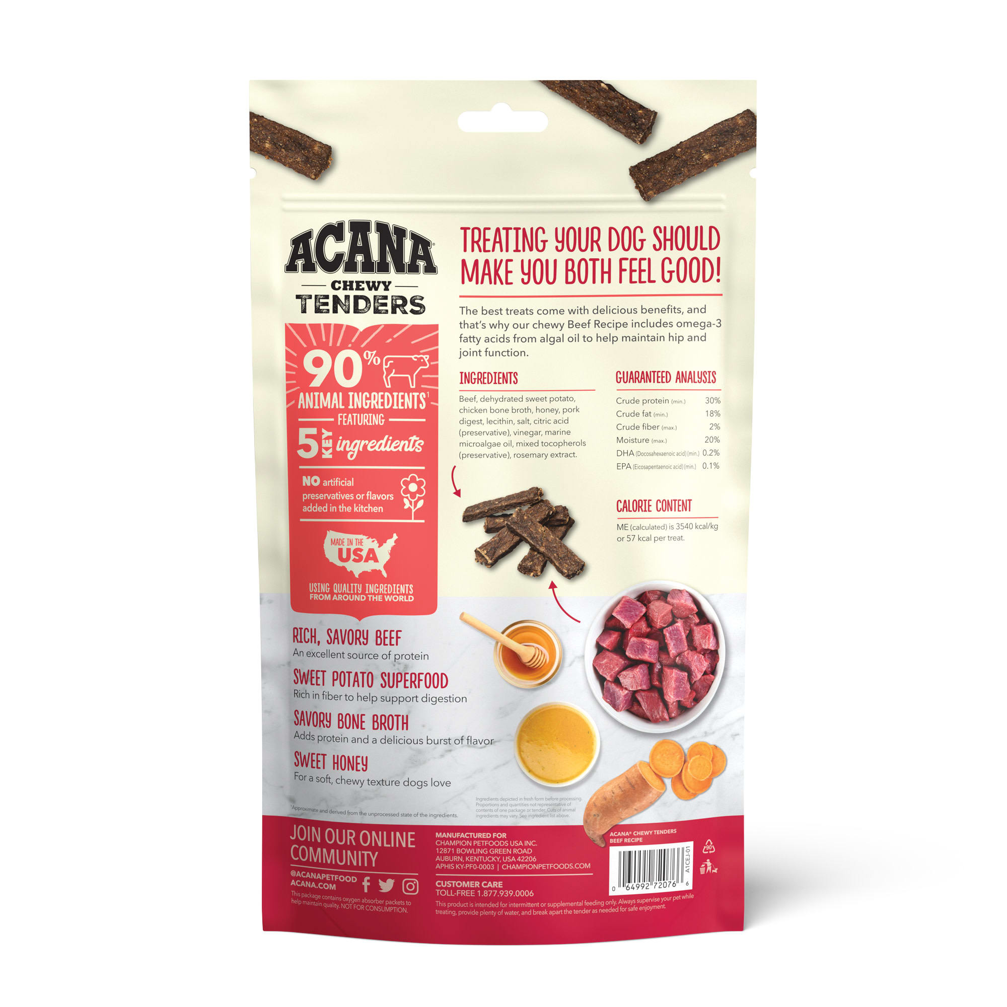 ACANA Beef Chewy Tenders Dog Treats, 4 oz. | Petco
