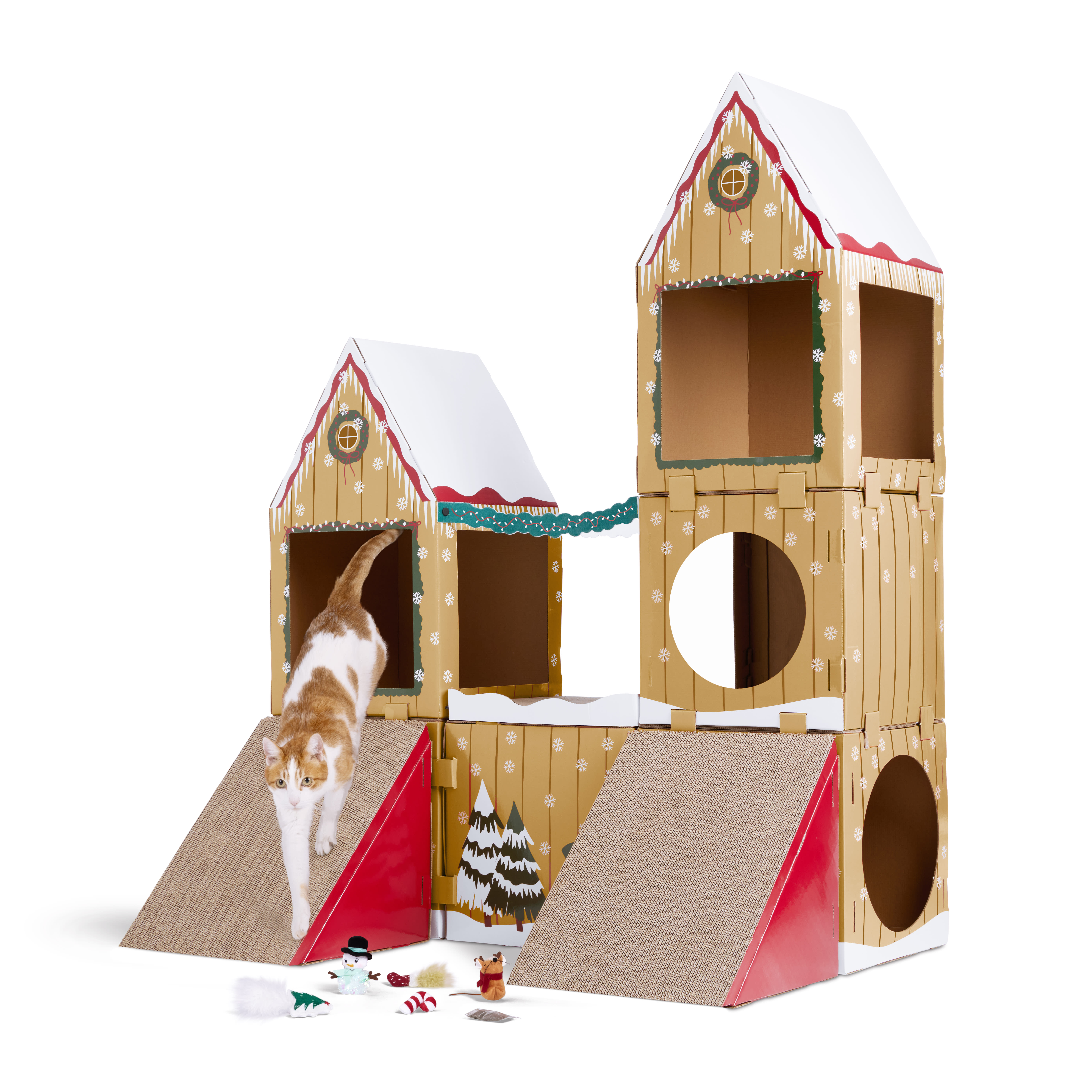 Christmas cat scratcher outlet house