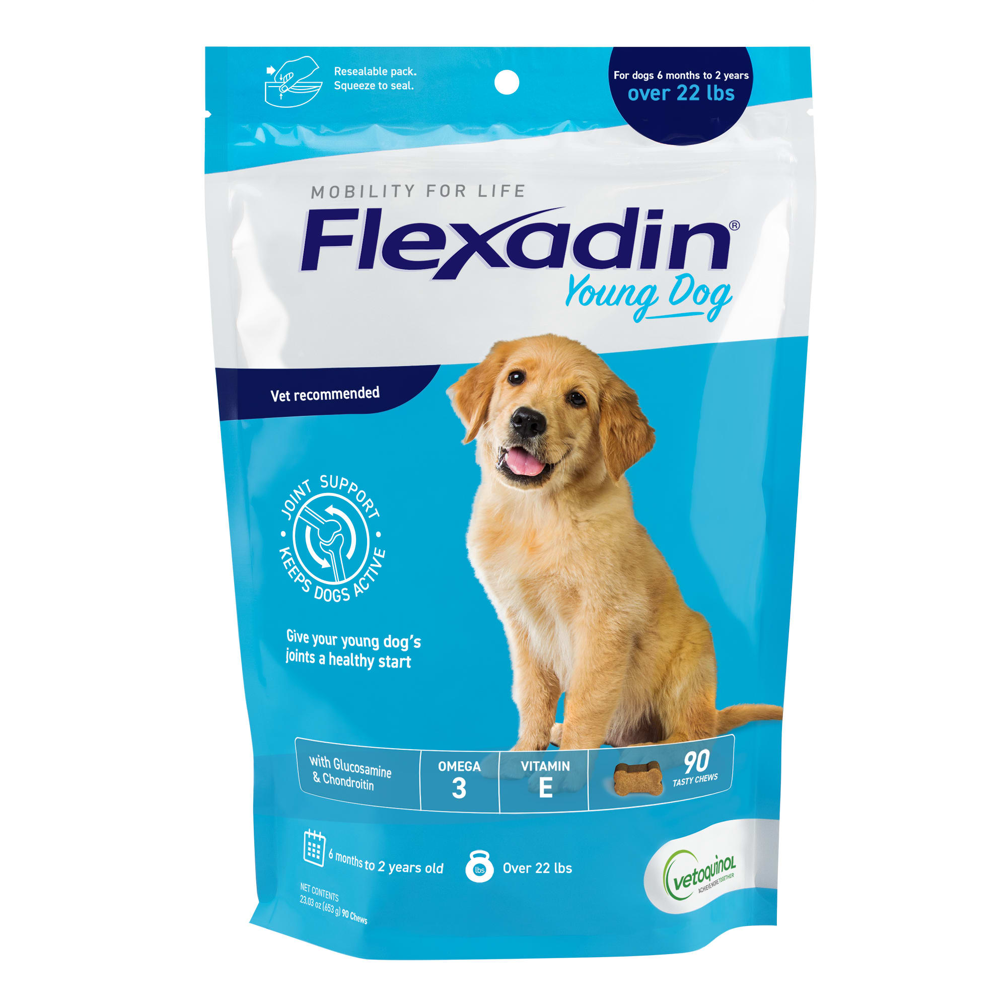 Vetoquinol Flexadin Puppy Joint & Flexibility Chews 90ct
