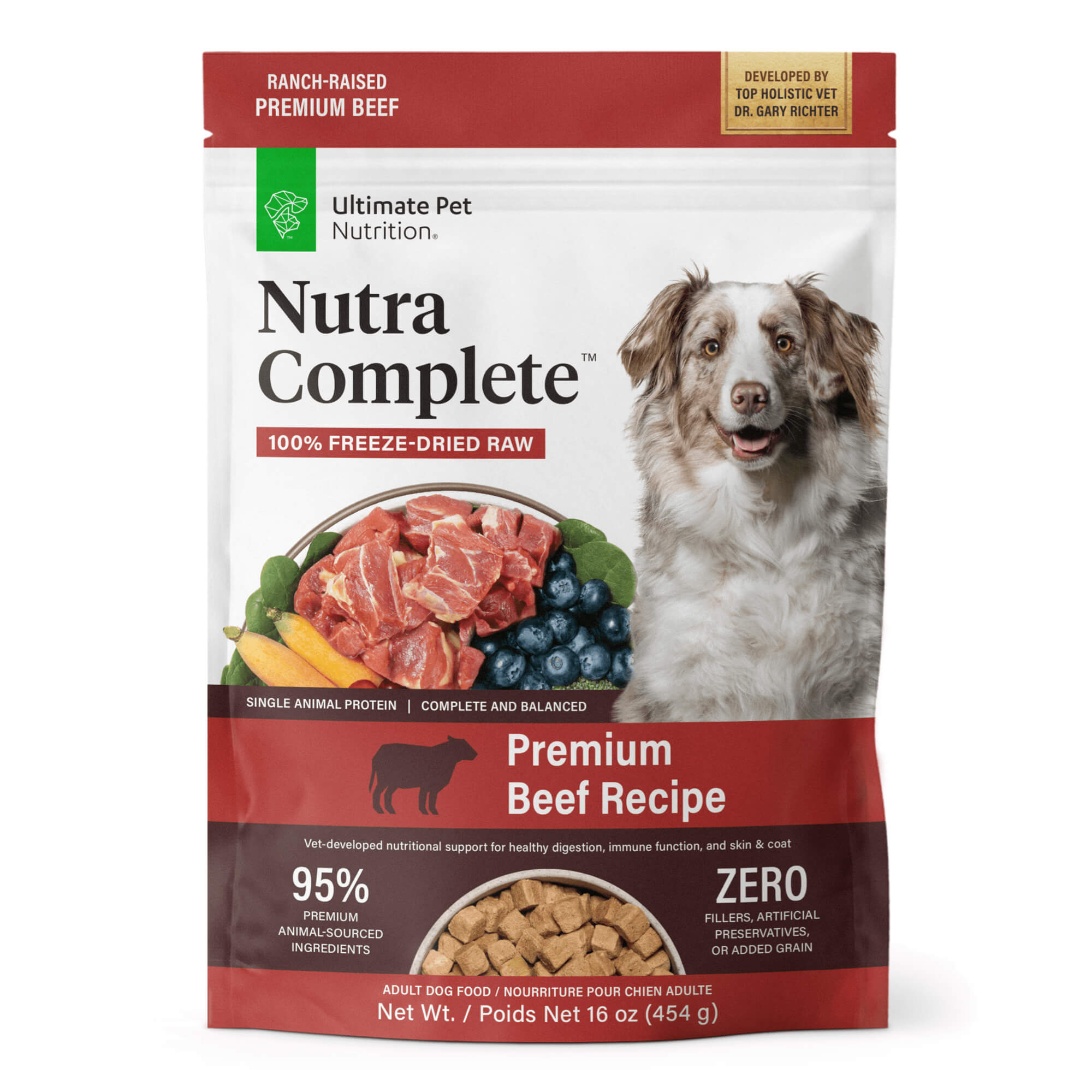 Ultimate Pet Nutrition Nutra Complete Premium Beef Recipe Adult Freeze