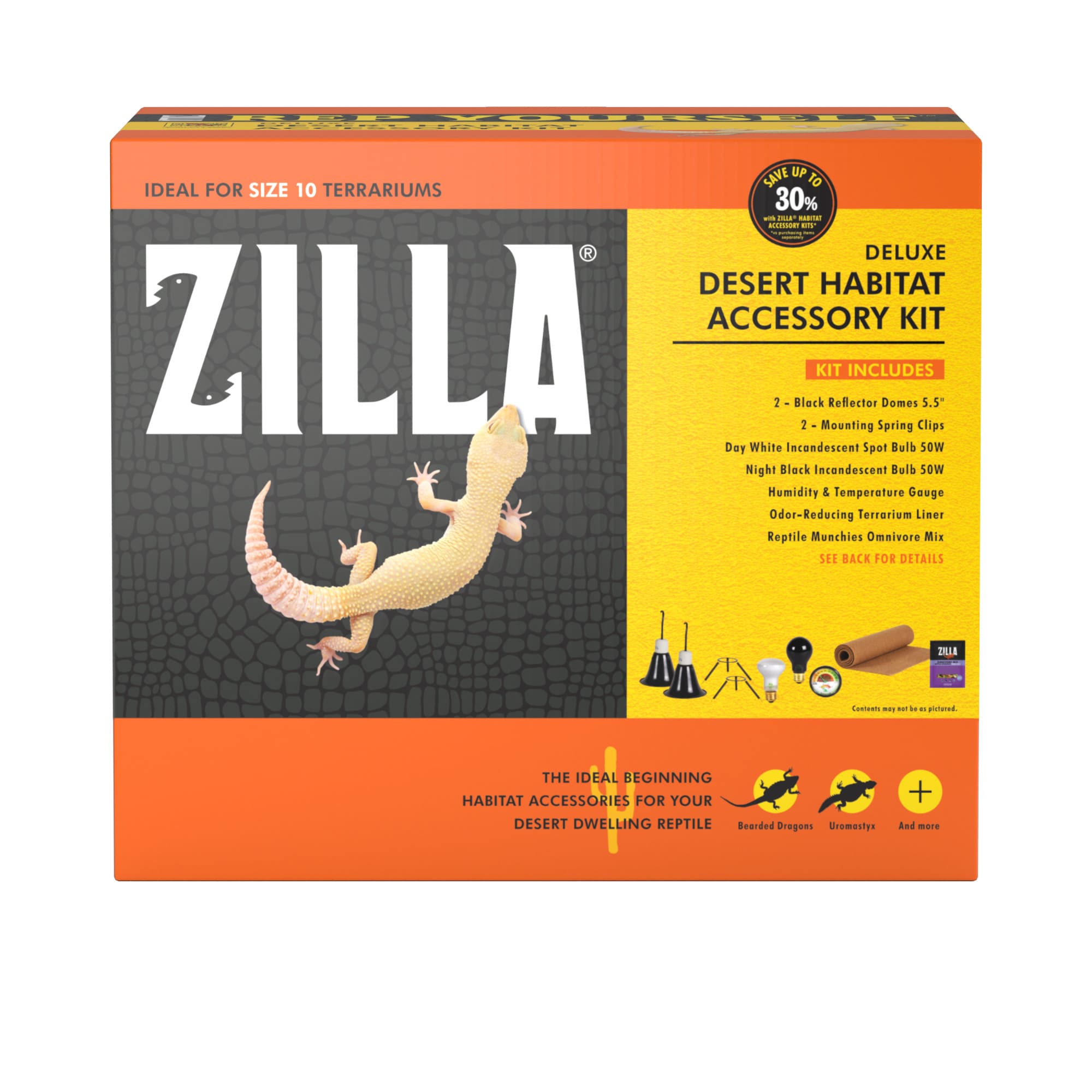 Zilla 10 Gallon Desert Reptile Starter Kit Accessories