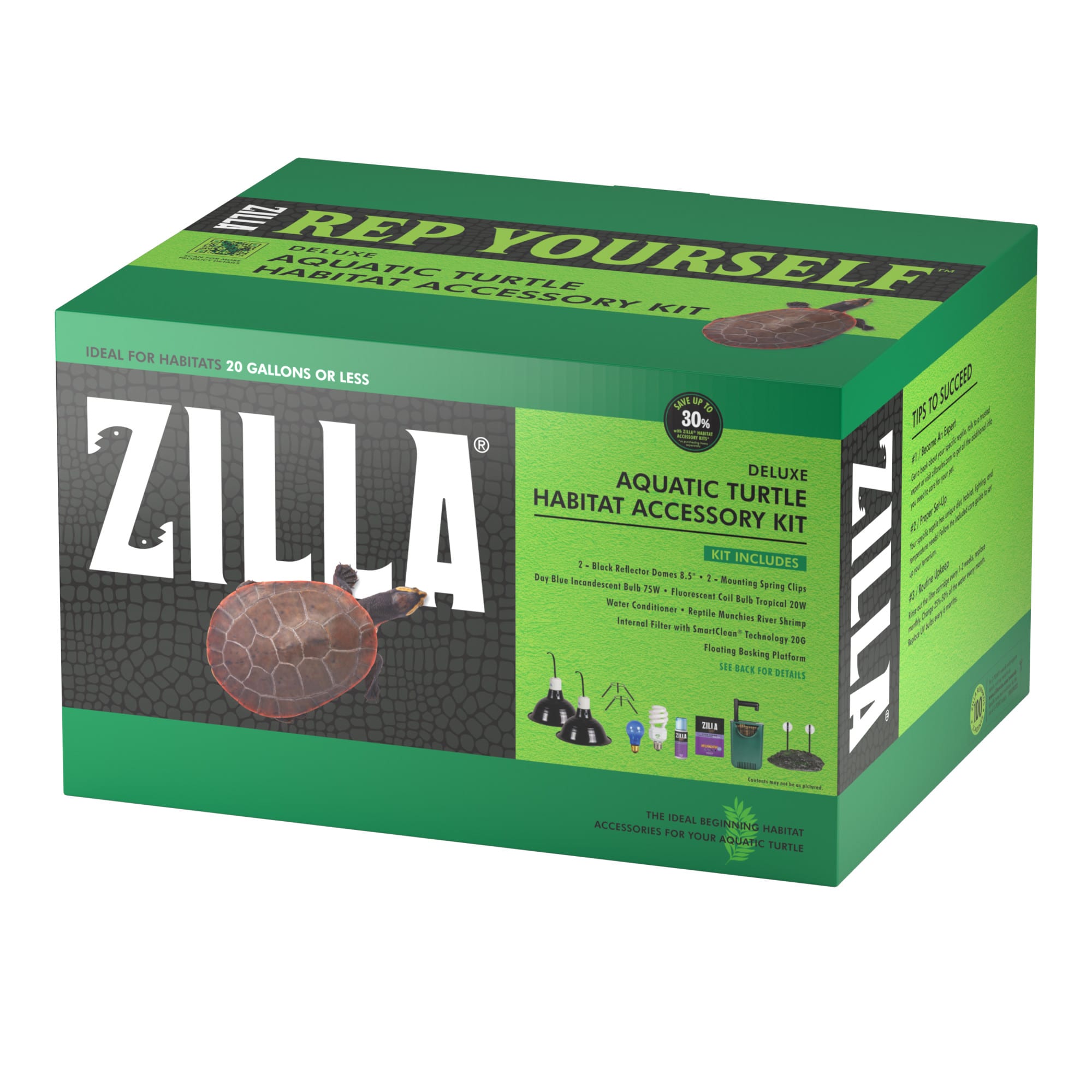 Zilla Aquatic Turtle Aquarium Kit, 20 Long