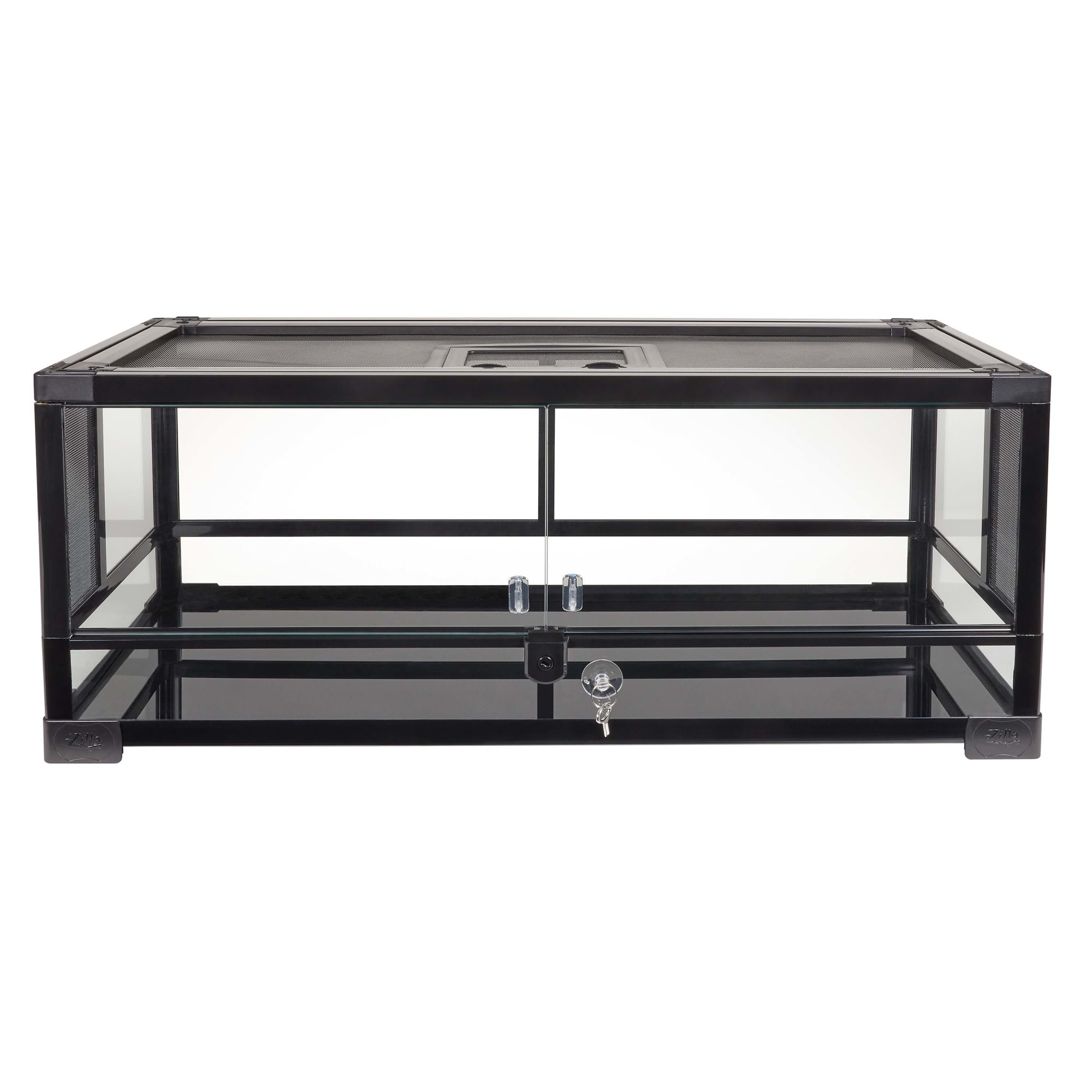 Zilla QuickBuild Glass Terrarium 30"x12" with Lock & Feeding Port