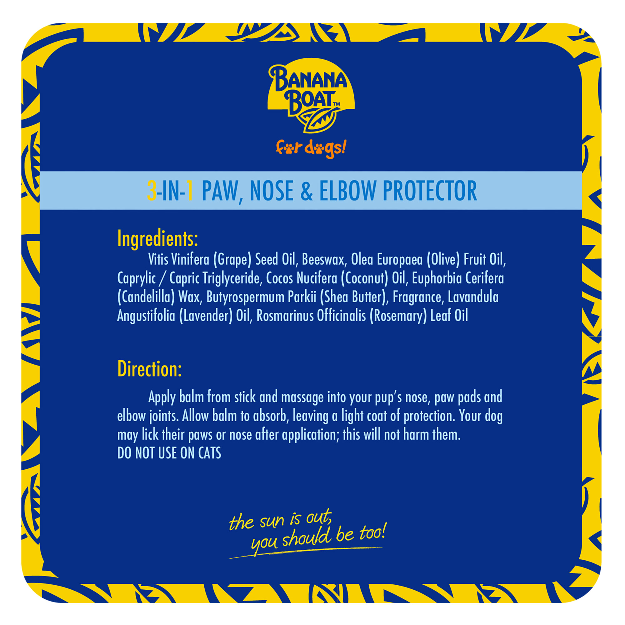 Banana Boat Dog Sun Balm for Nose Paws Elbows 1.37 oz