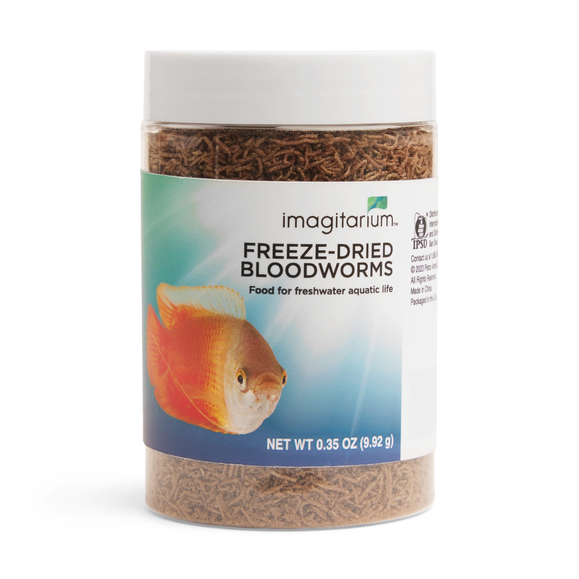 Imagitarium Freeze-Dried Bloodworms for Freshwater Aquatic Life, 0.35 oz.