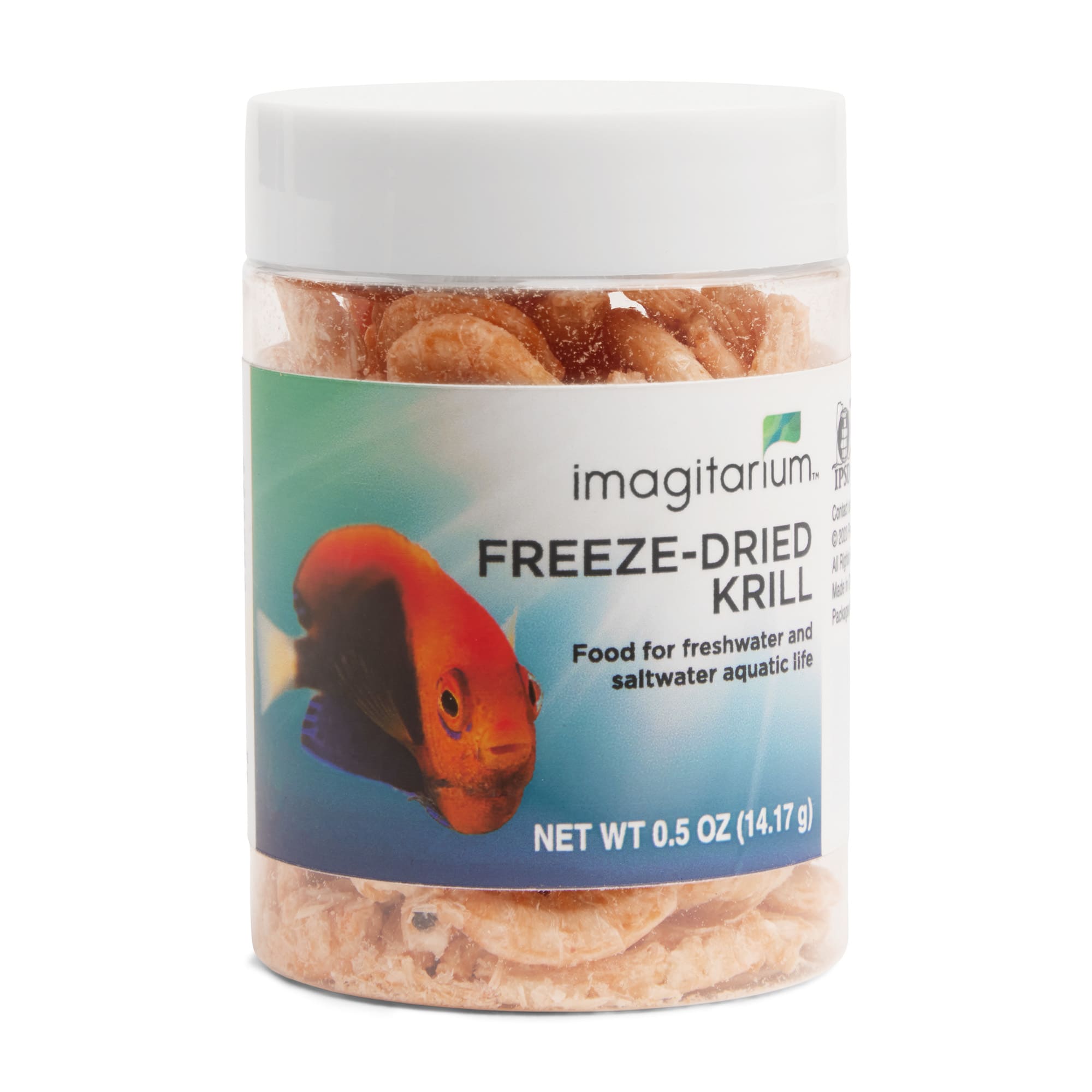 Imagitarium Freeze-Dried Krill Food for Freswater and Salt Water Aquatic  Life, 0.5 oz.