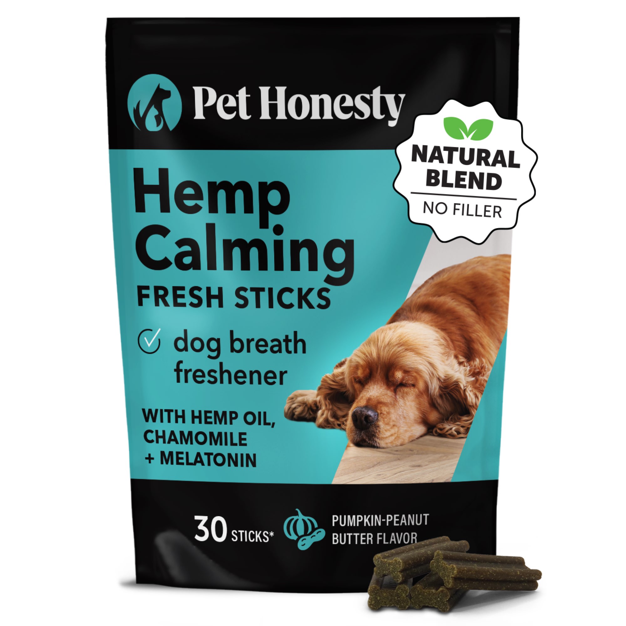 Pet Honesty Calming Hemp Anxiety Fresh Sticks for Dogs Count of