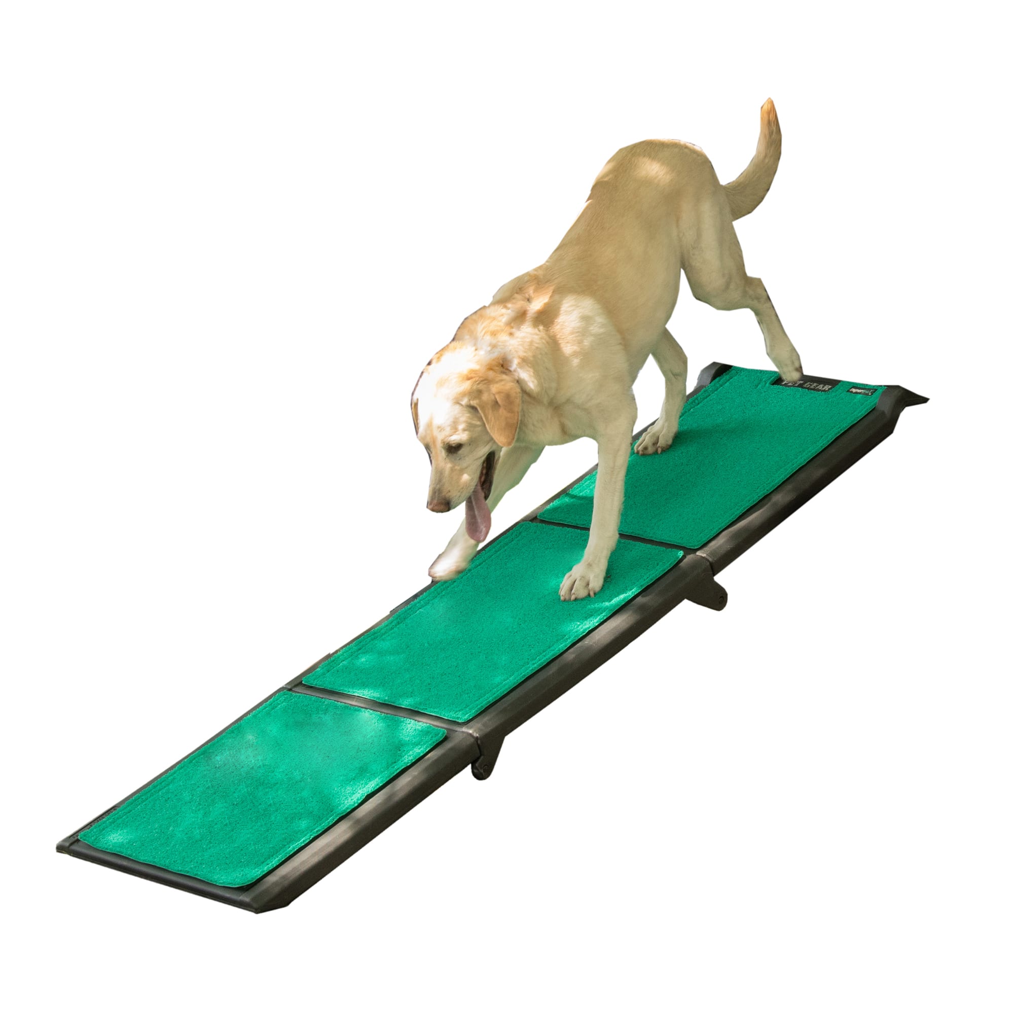 Folding pet clearance ramp for dogs