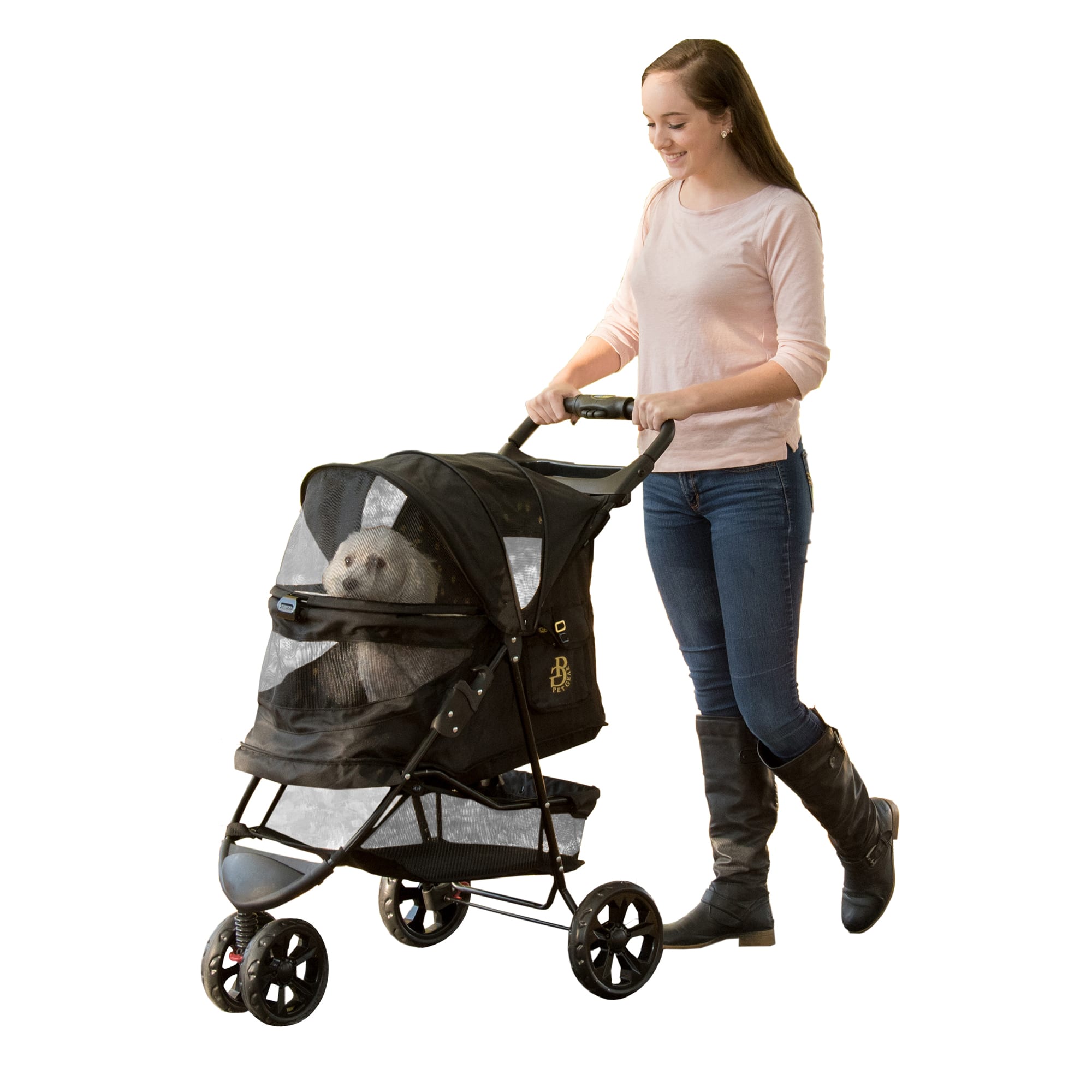 Pet Gear Monogram Special Edition NO ZIP Pet Stroller Petco
