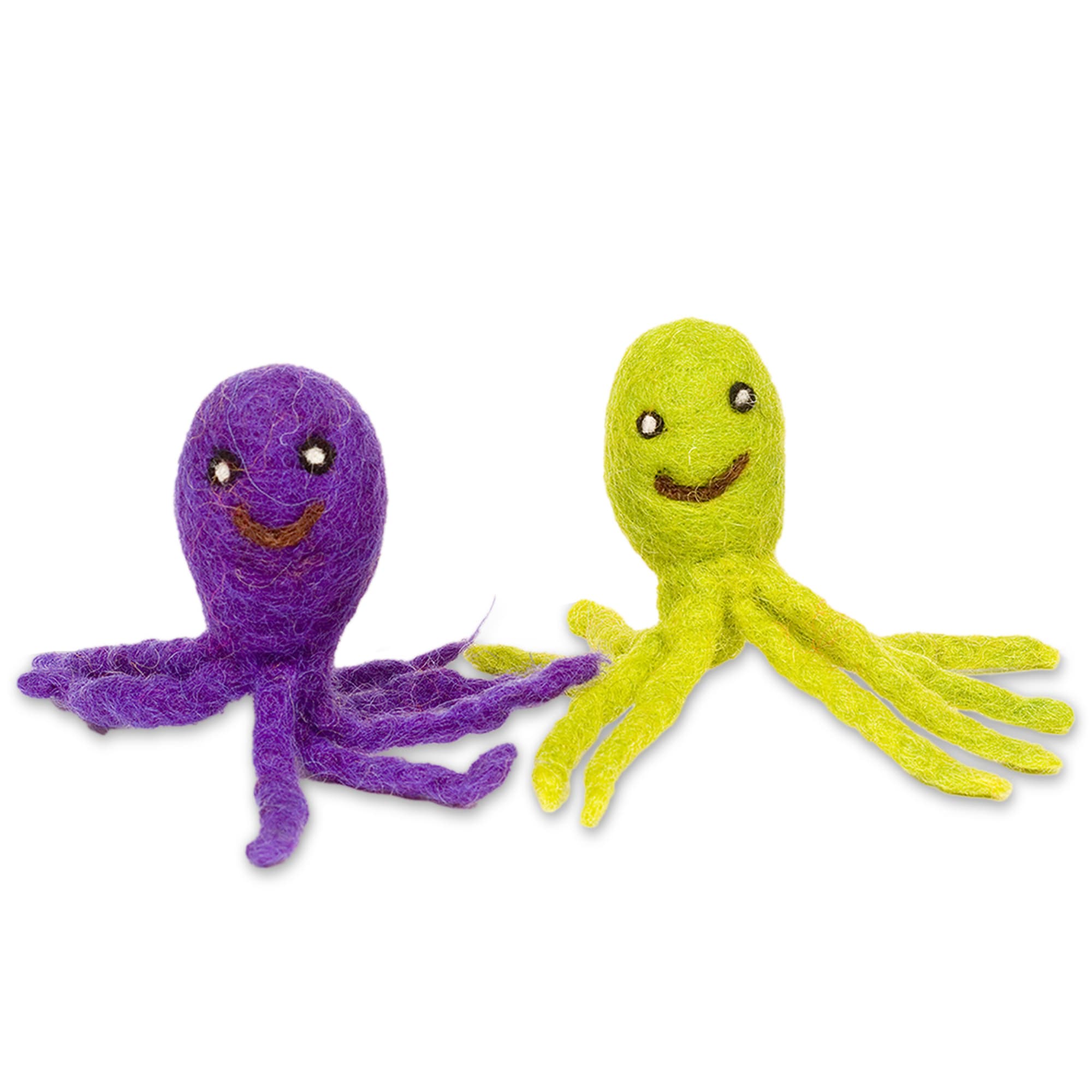 Karma Cat Natural Wool Octopus Assorted Color Cat Toys, Small Petco