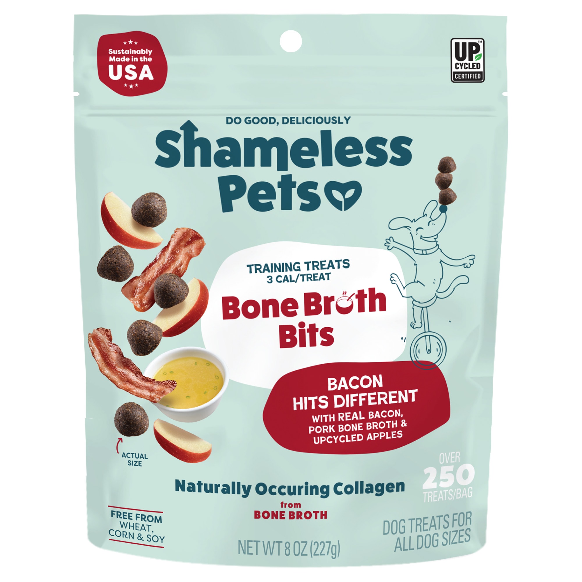 Shameless Pets Bacon & Apple Bone Broth Dog Chews 8 oz