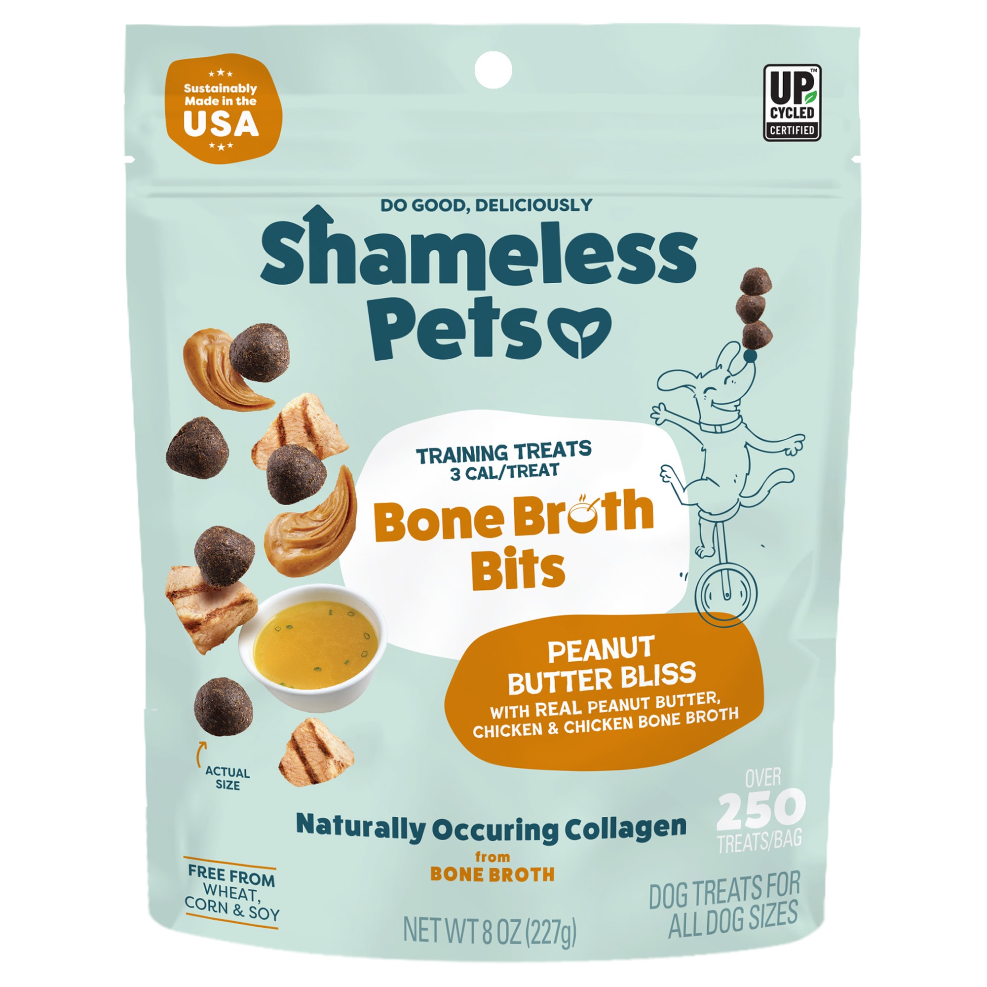 Shameless Pets Peanut Butter & Bone Broth Dog Chews 8 oz
