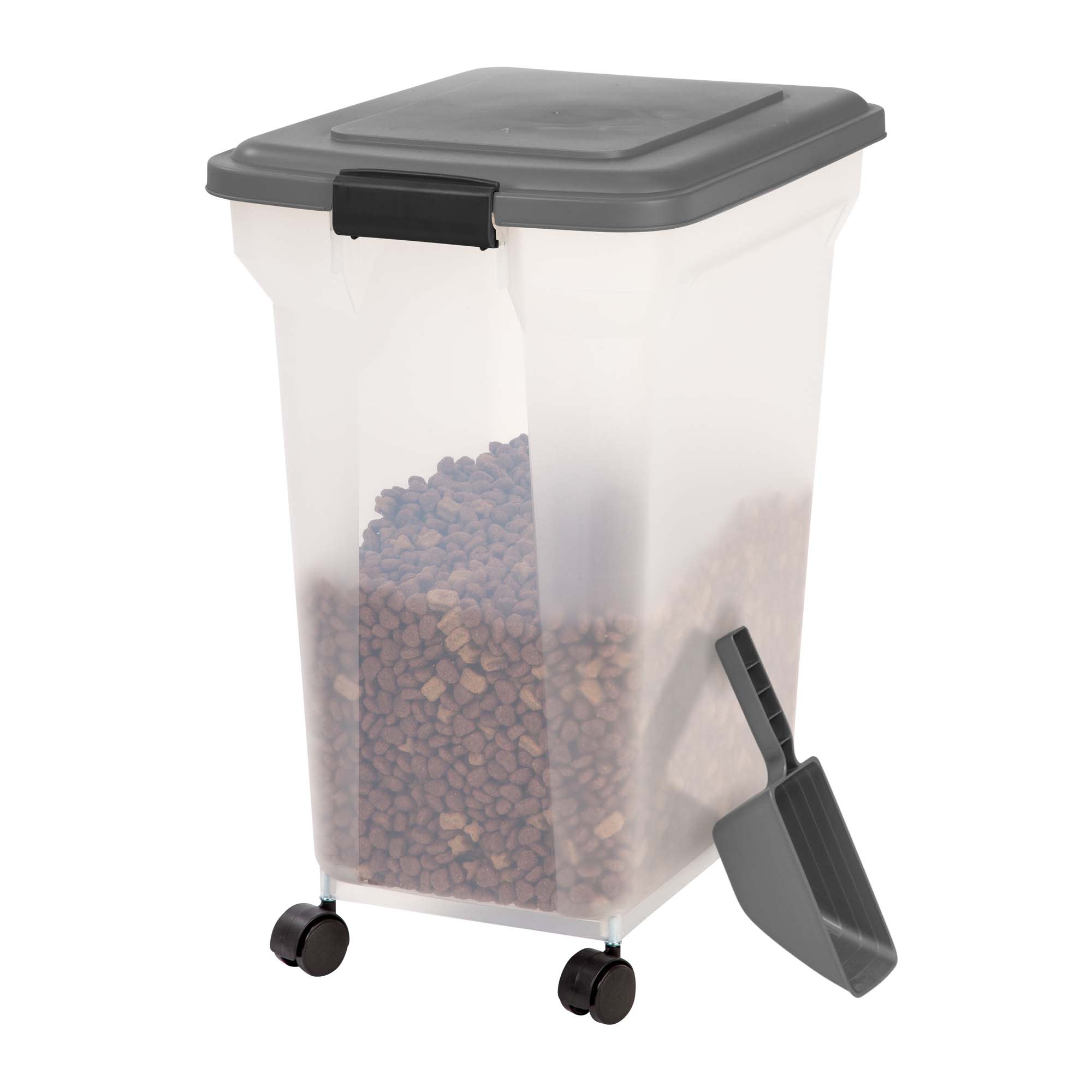 Iris 47 qt. Airtight Pet Food Container Gray
