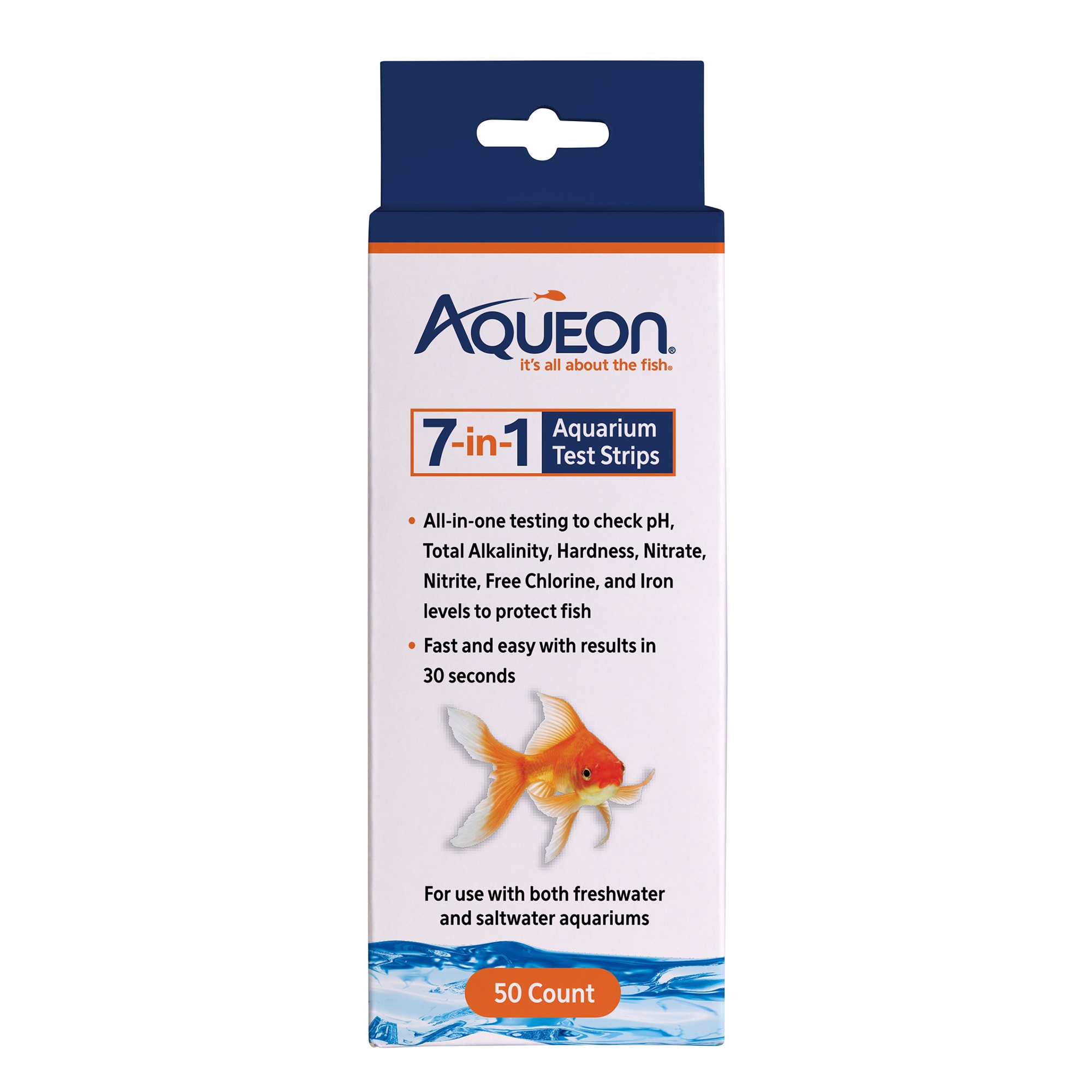 Aquarium Test Strips for Freshwater Fish: 7 in 1 Fish Tank Water Testing  Kit for Aquarium Pond - Accurate Testing Nitrate Nitrite Hardness Free