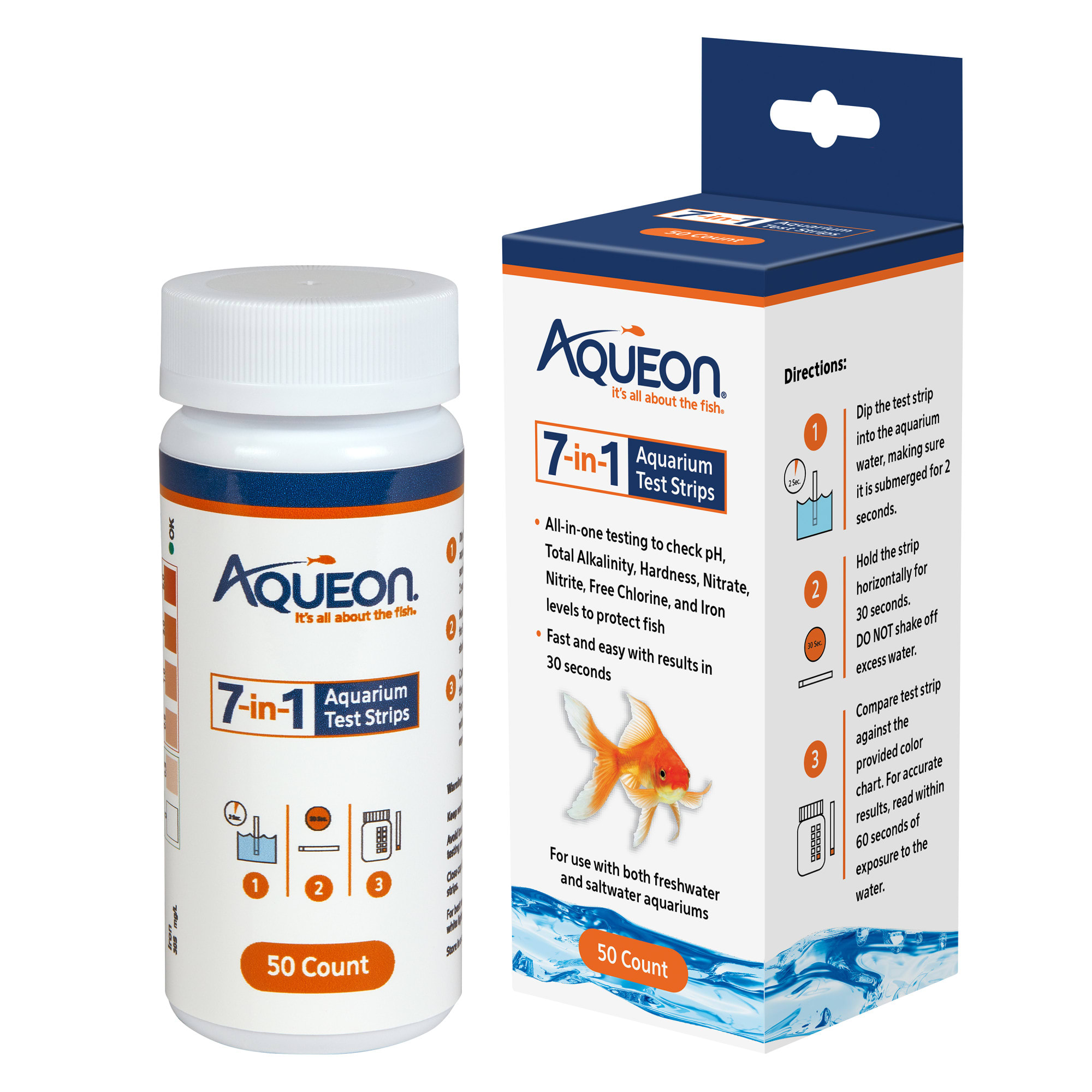 Aqueon 7 in 1 Test Strips Count of 50 Petco