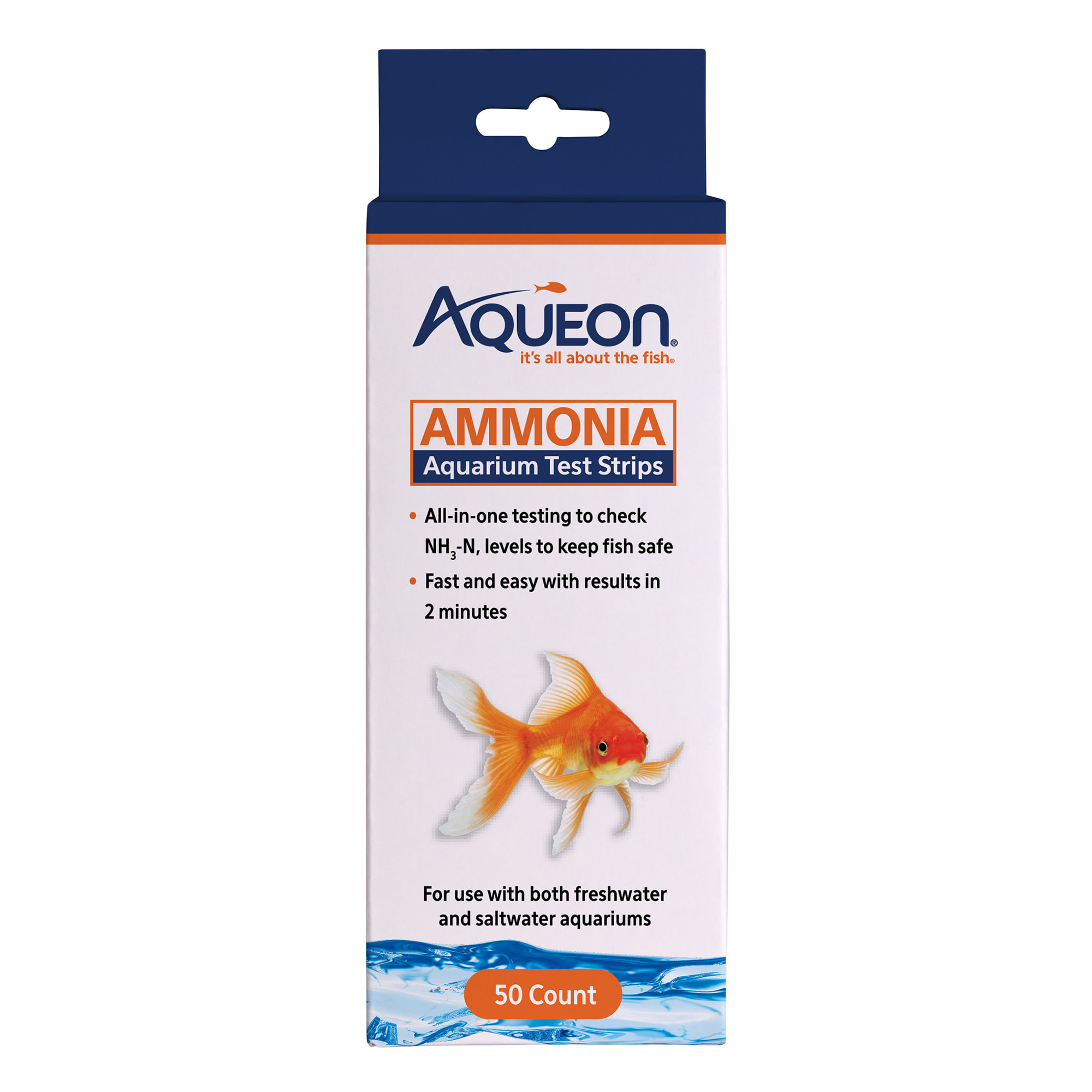 Aqueon Ammonia Test Strips for Aquariums, 50 Count