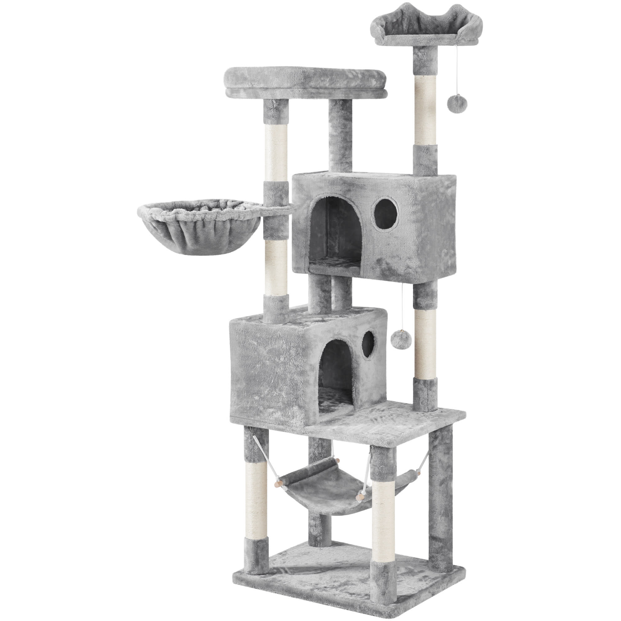 Topeakmart Light Gray Multilevel Cat Tree, 73