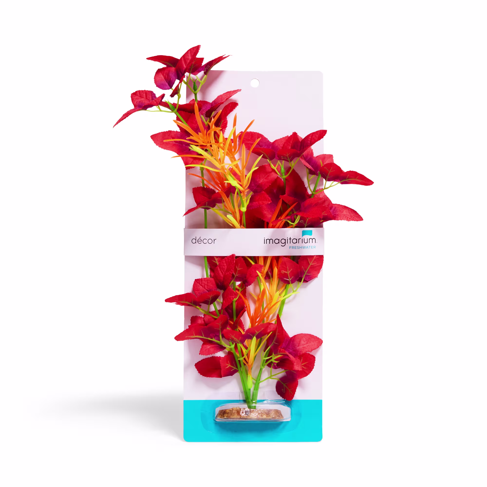 Silk Aquarium Plants Decor - Artificial Green & Red Fish Tank Plants, Various Sizes | Safe For Fish, No Maintenance