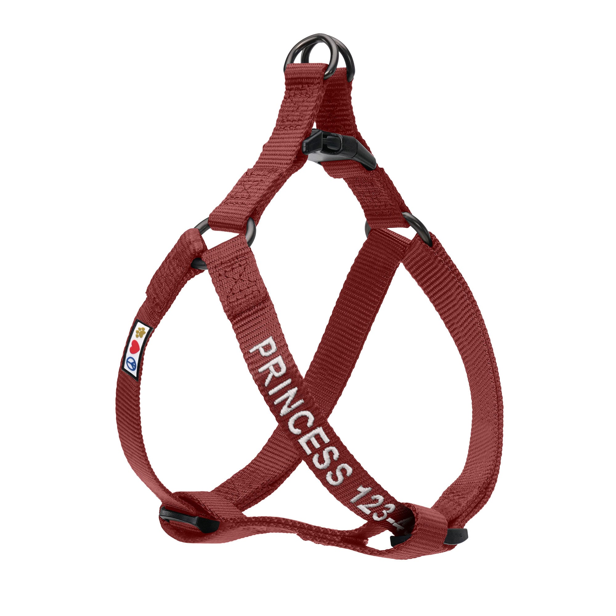 Pawtitas Brown Personalized Solid Dog Harness X Small